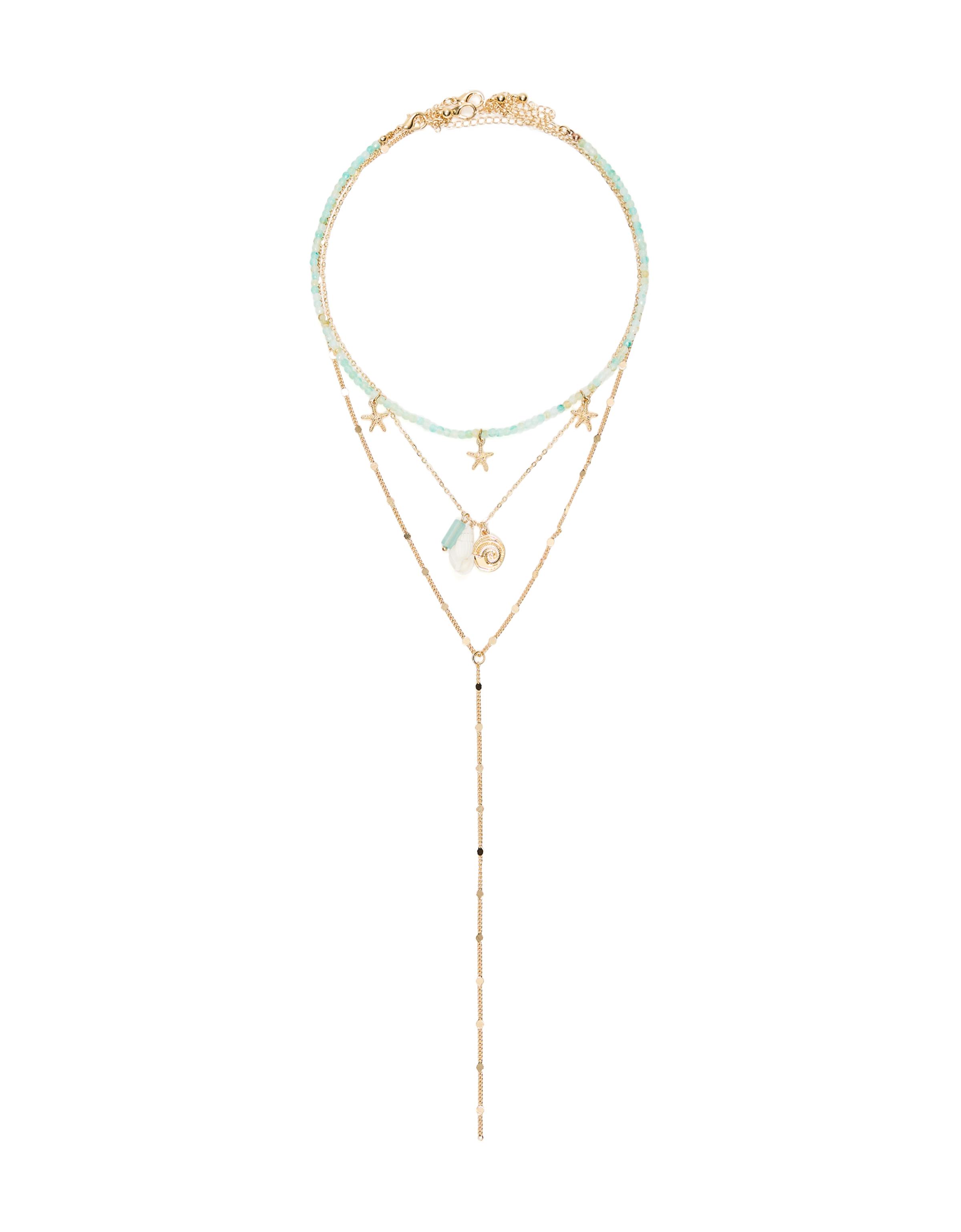 Marine charm necklace — Gold
