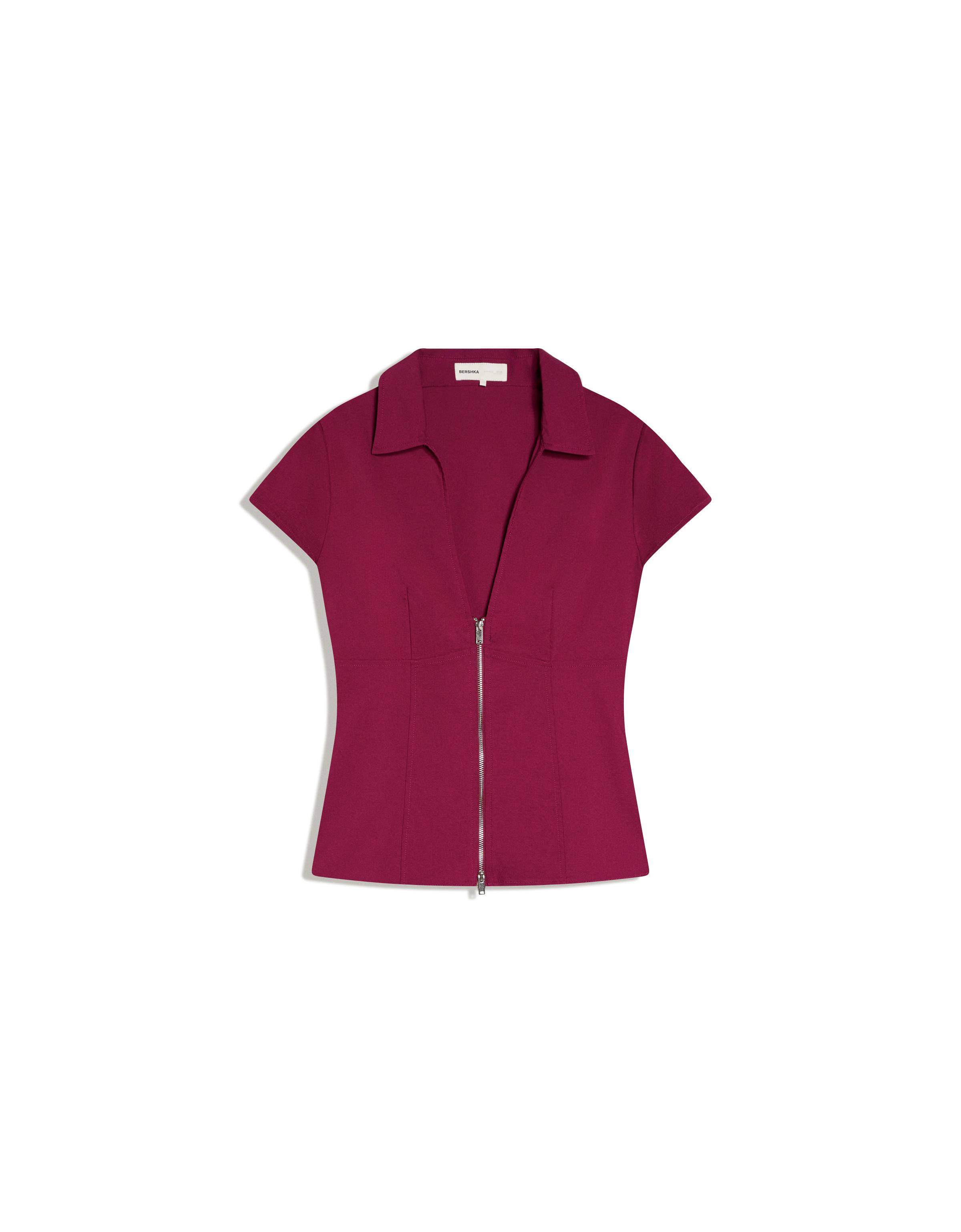 Short sleeve zip shirt
