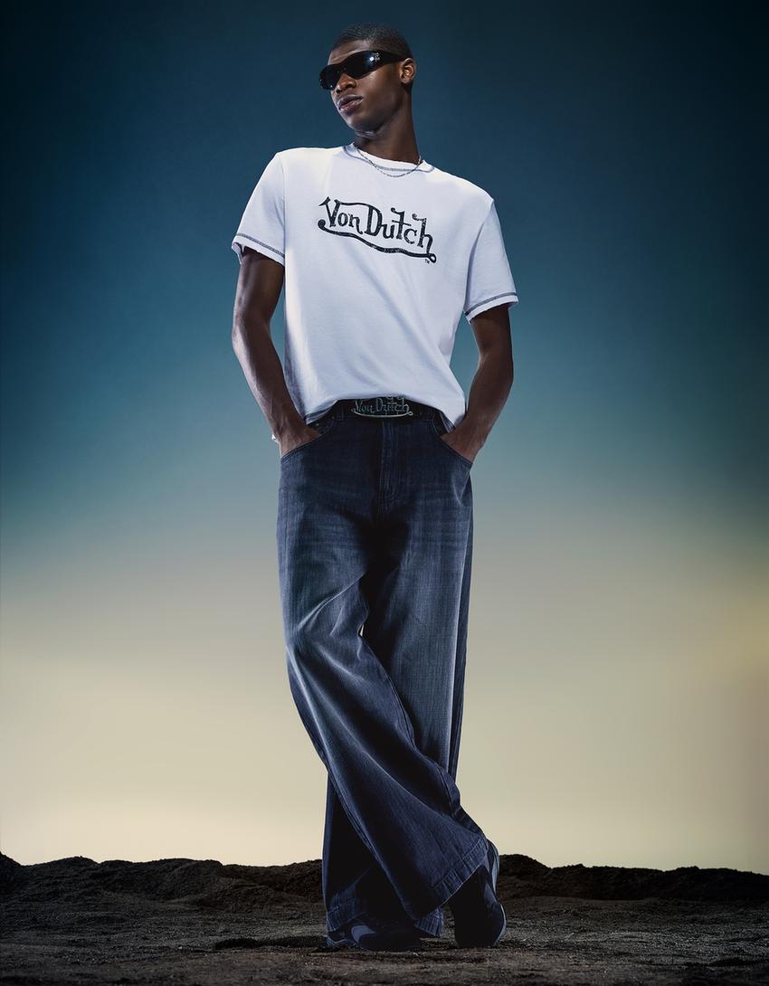 Samarreta Von Dutch màniga curta estampat-Blanc