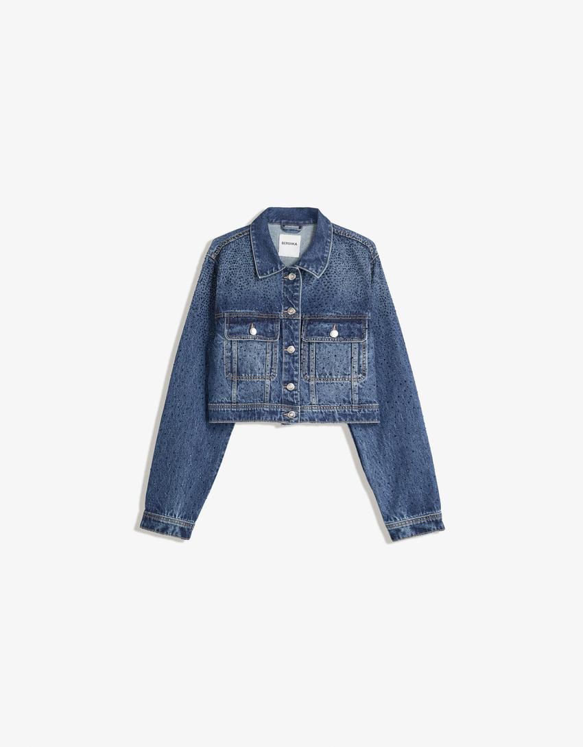 Blusão denim brilho-Azul-4