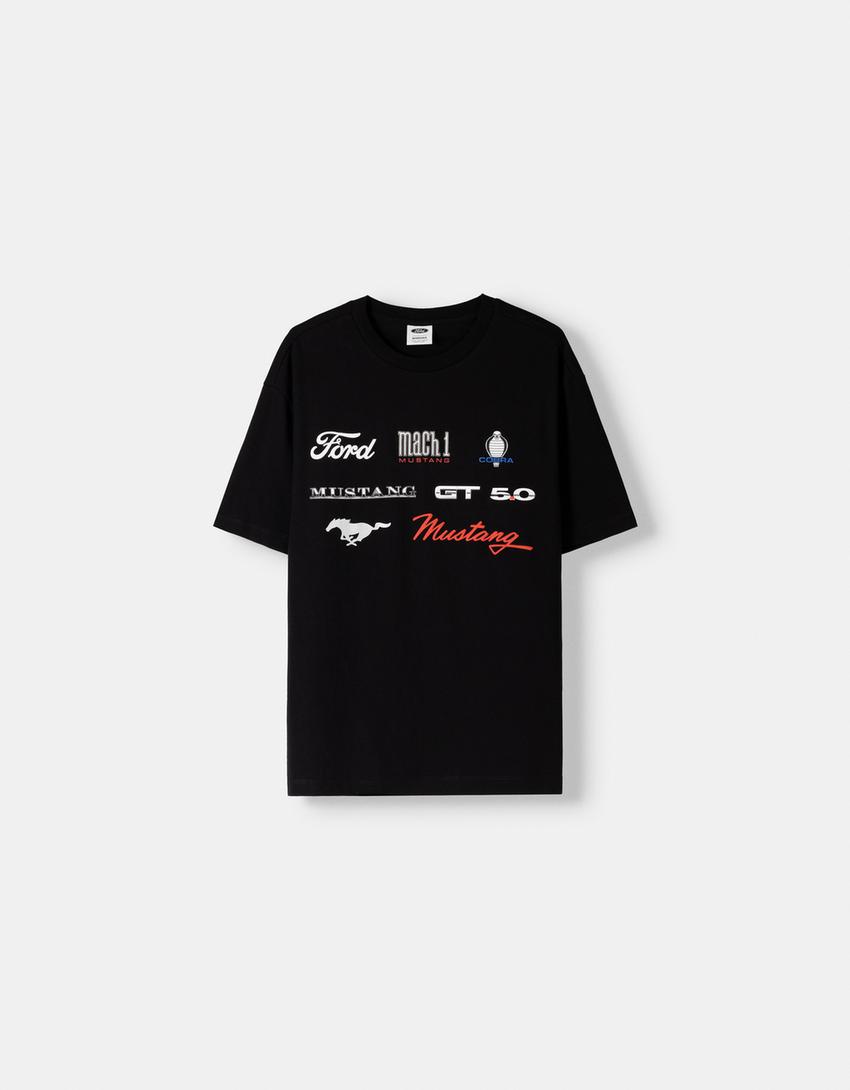 Ford relaxed fit short sleeve T-shirt-Black-5