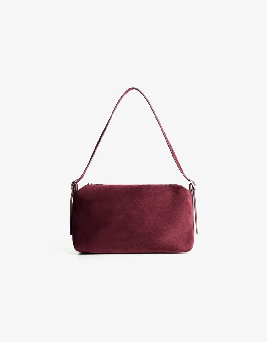 Mini-Tasche in Wildlederoptik-Bordeaux-2