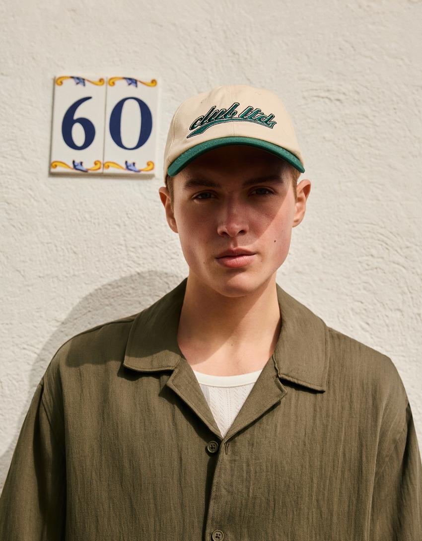 Short sleeve rustic shirt-Khaki