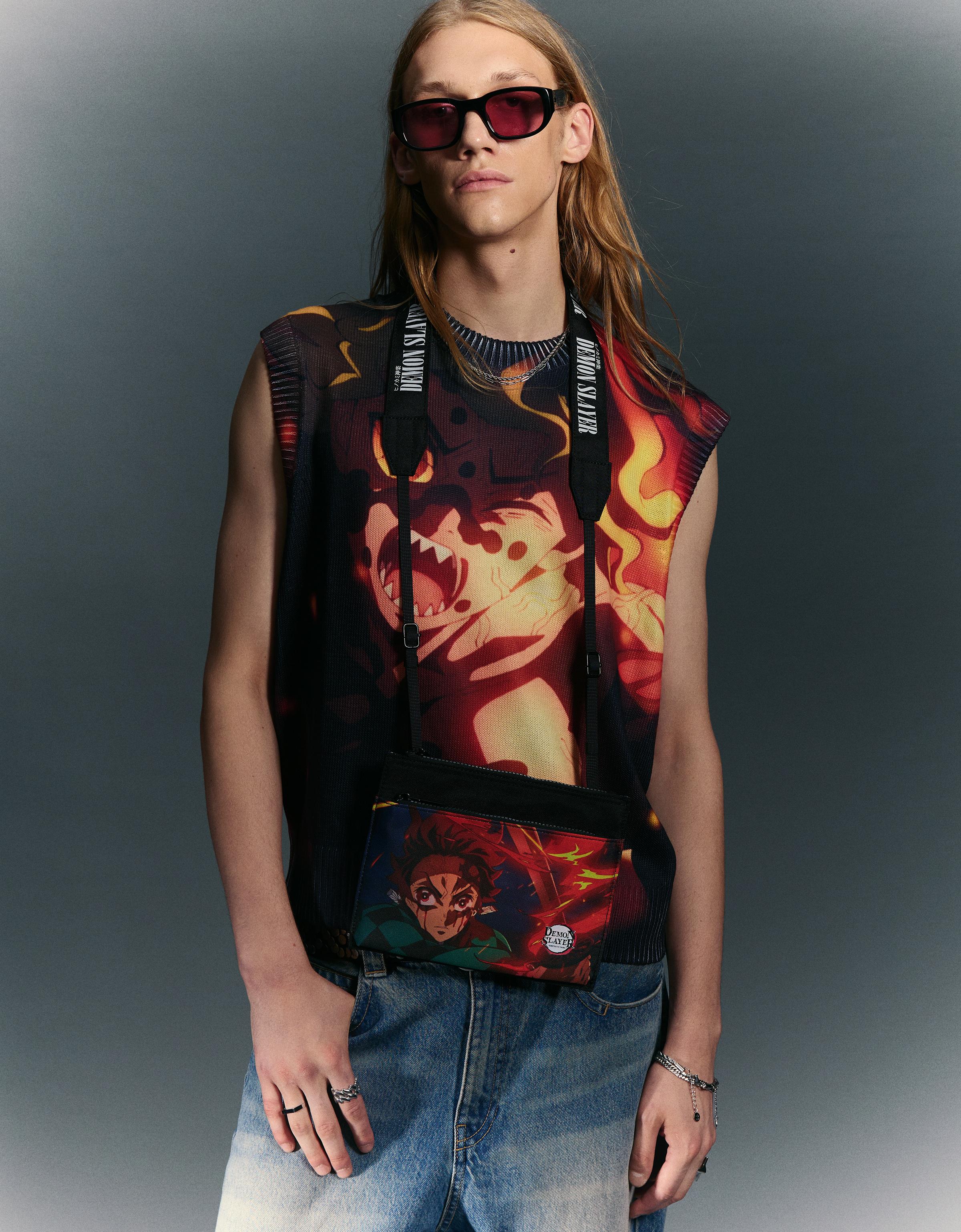 Thumbnail - Bershka Demon Slayer Crossbody-Tasche Herren Schwarz