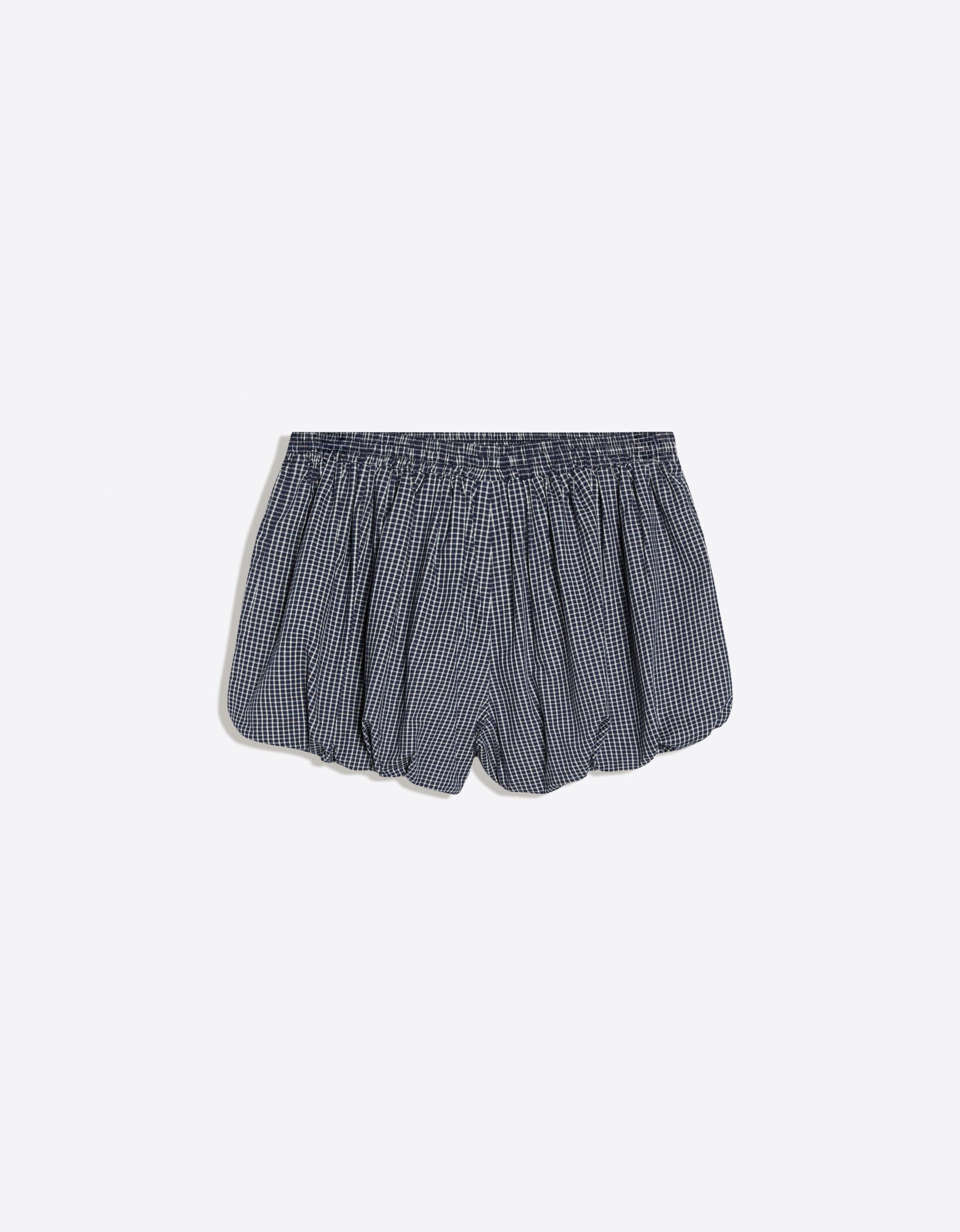 Balloon poplin skort — Navy