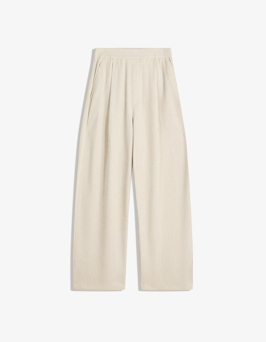 Pantalón chenilla superbaggy-Crudo-3