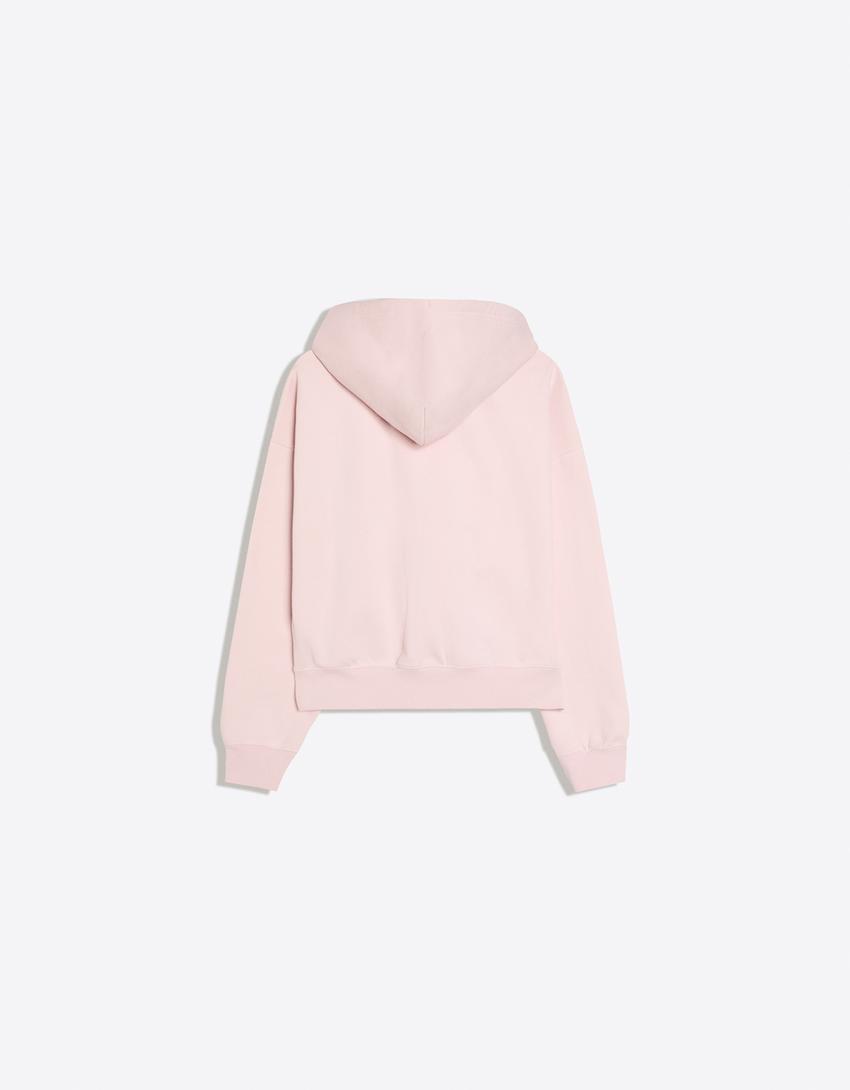 Zip-up hoodie-Pink