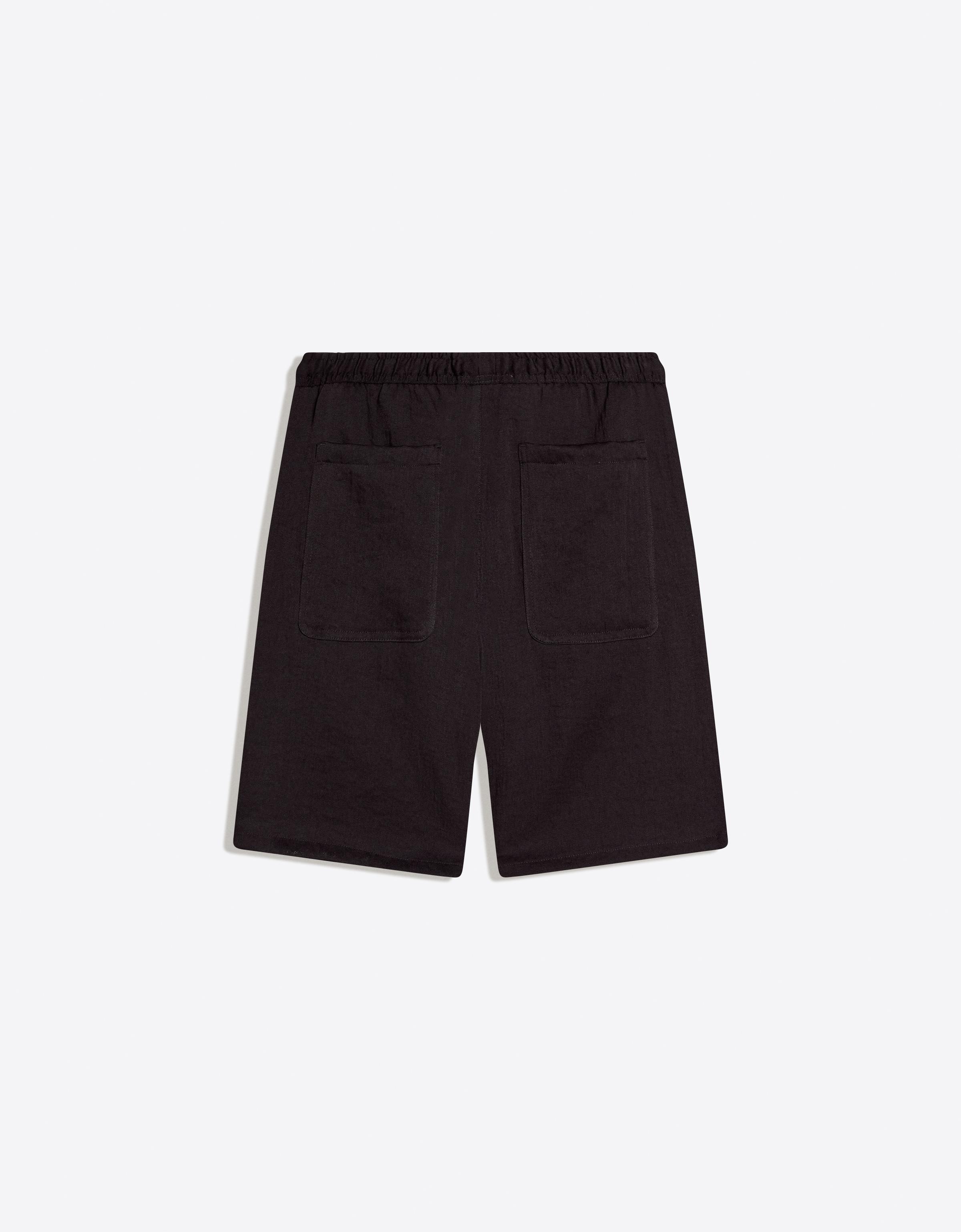 Rustic jogger Bermuda shorts — Black