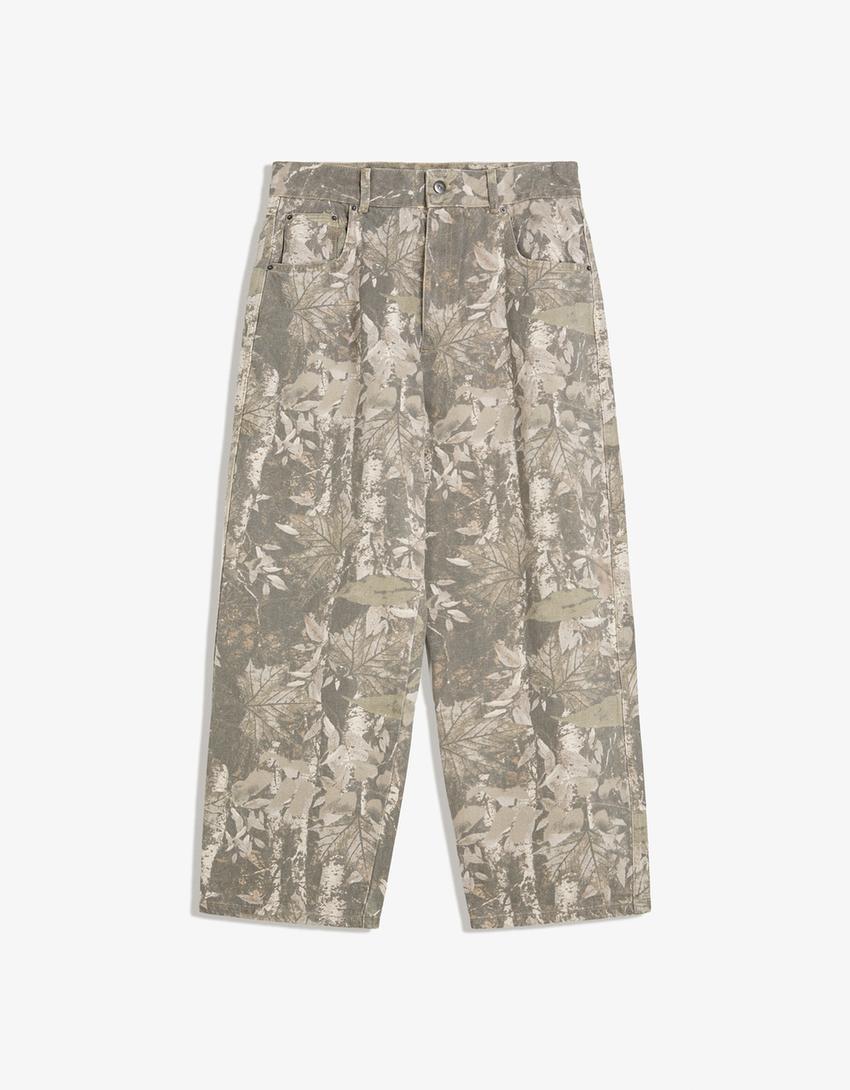 Super baggy broek met print-Veelkleurig-3