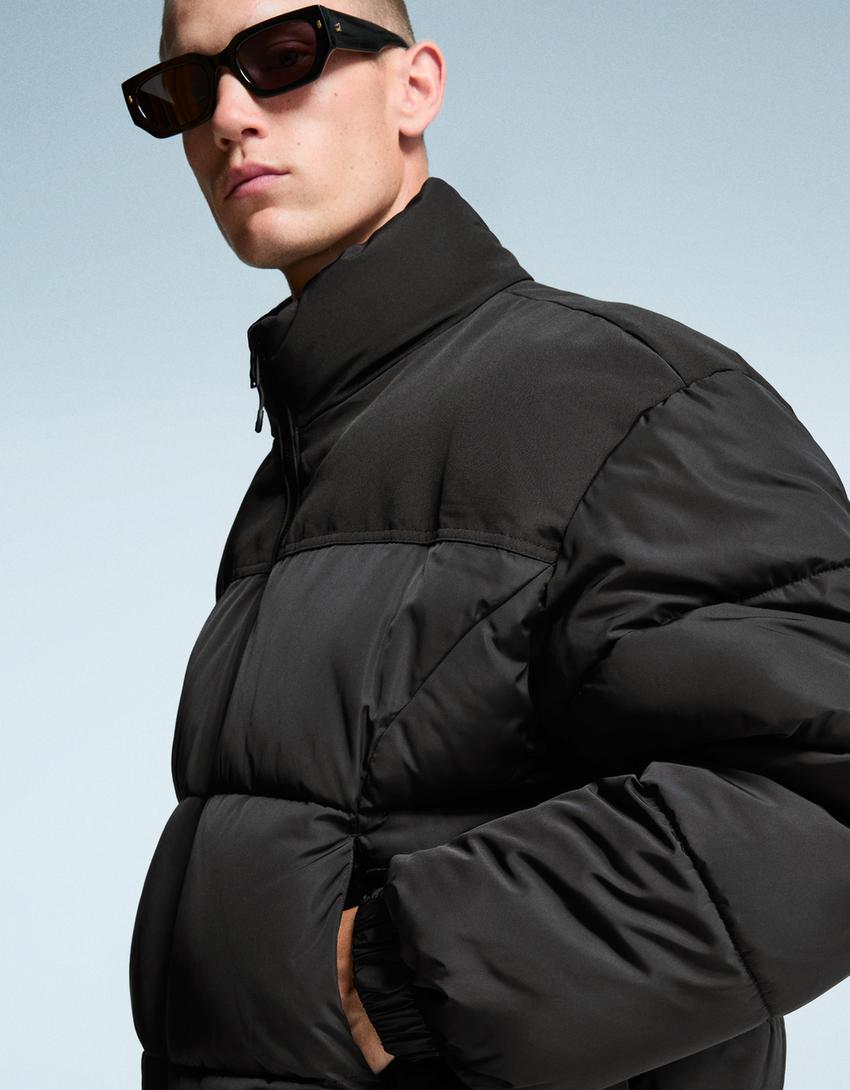 Technical puffer jacket-Black-5