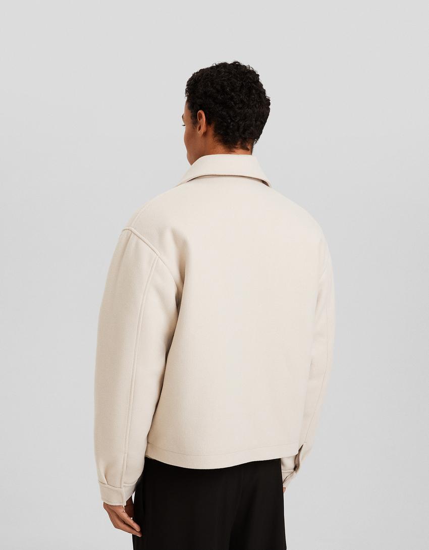 جاكيت بملمس لباد-رملي-1