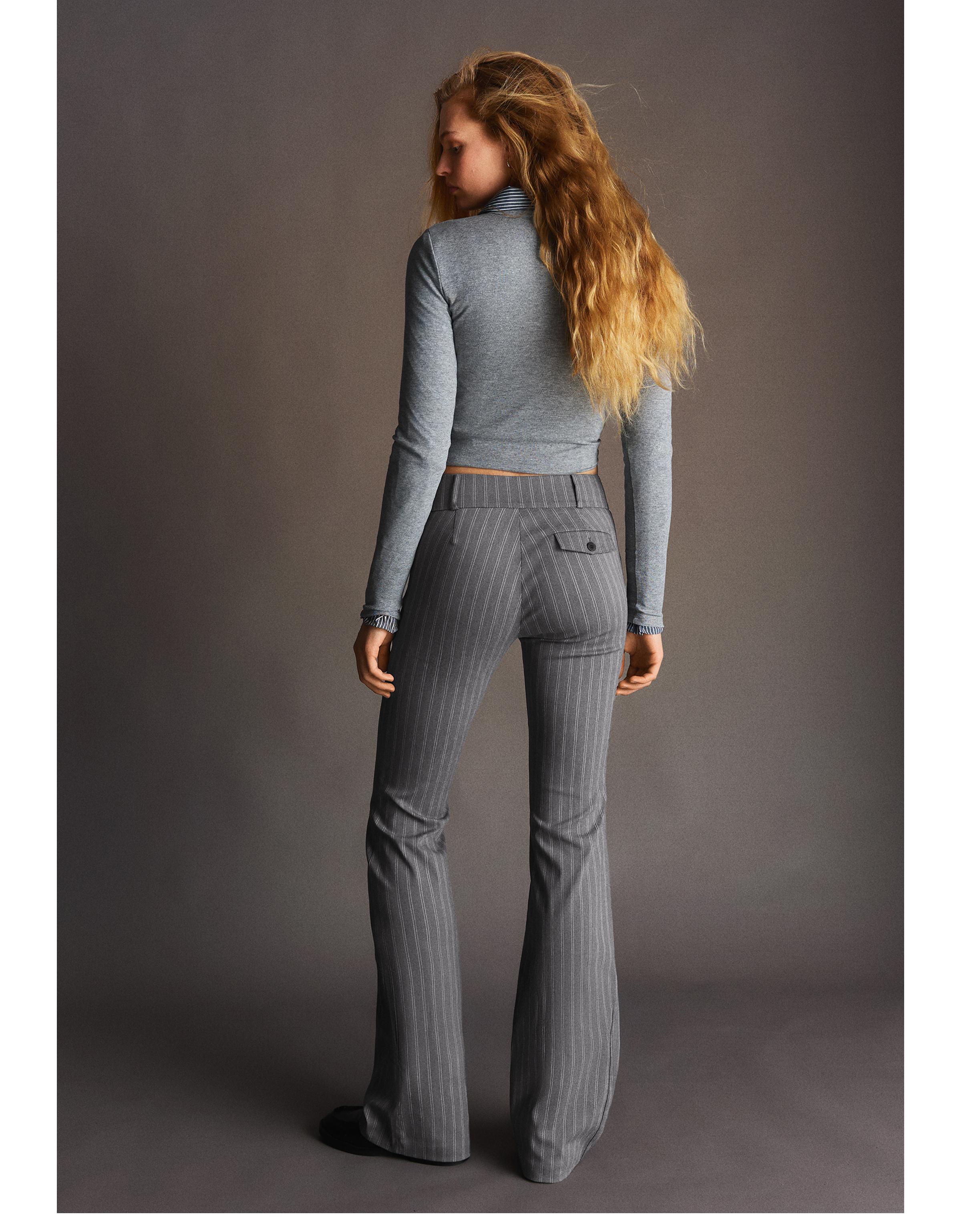 Bengaline flared trousers — Dark grey