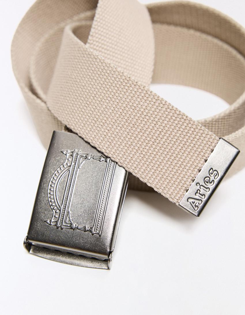 Woven belt ARIES X BERSHKA-Cream