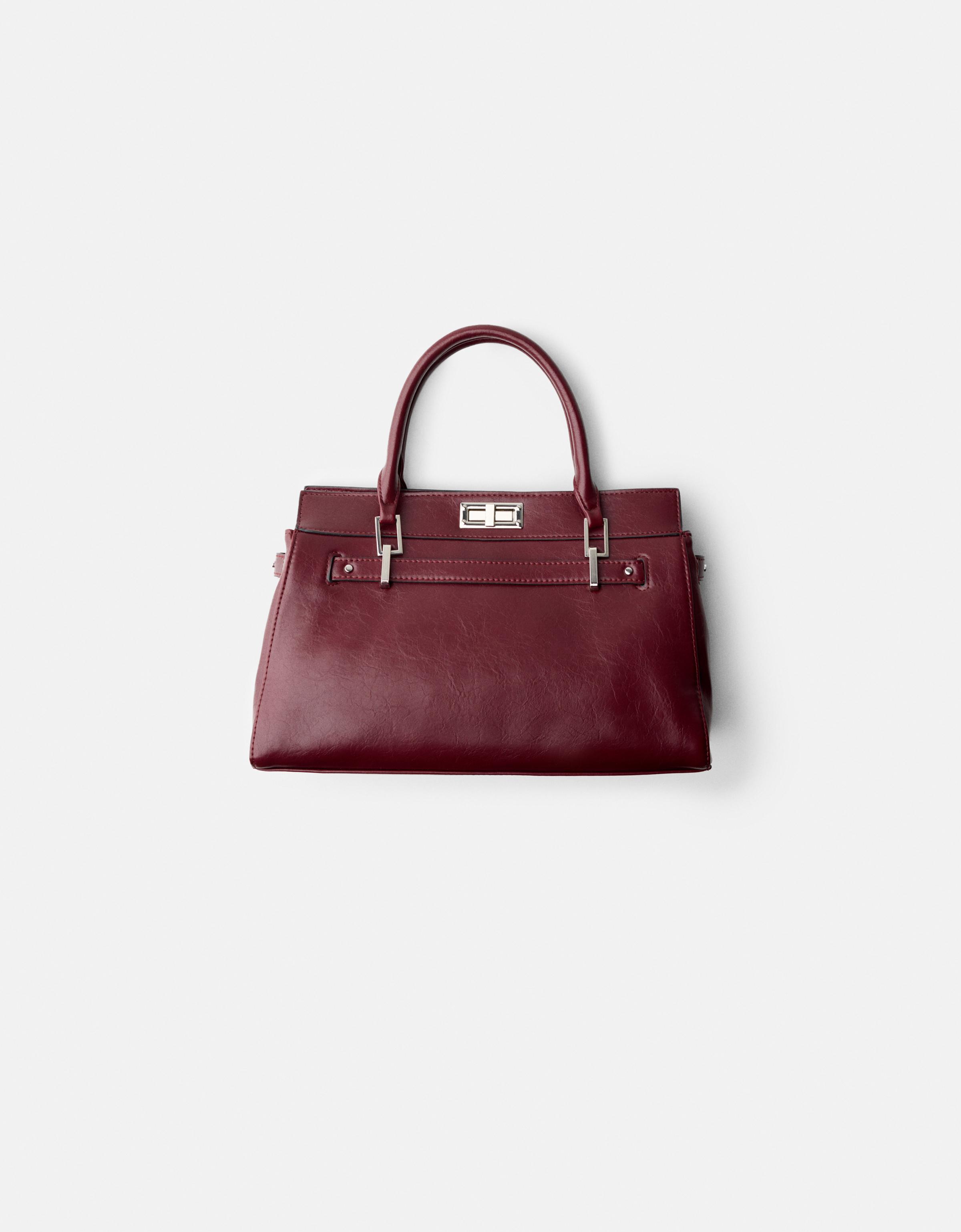 Bershka Tote-Bag In Burgund Damen Weinrot