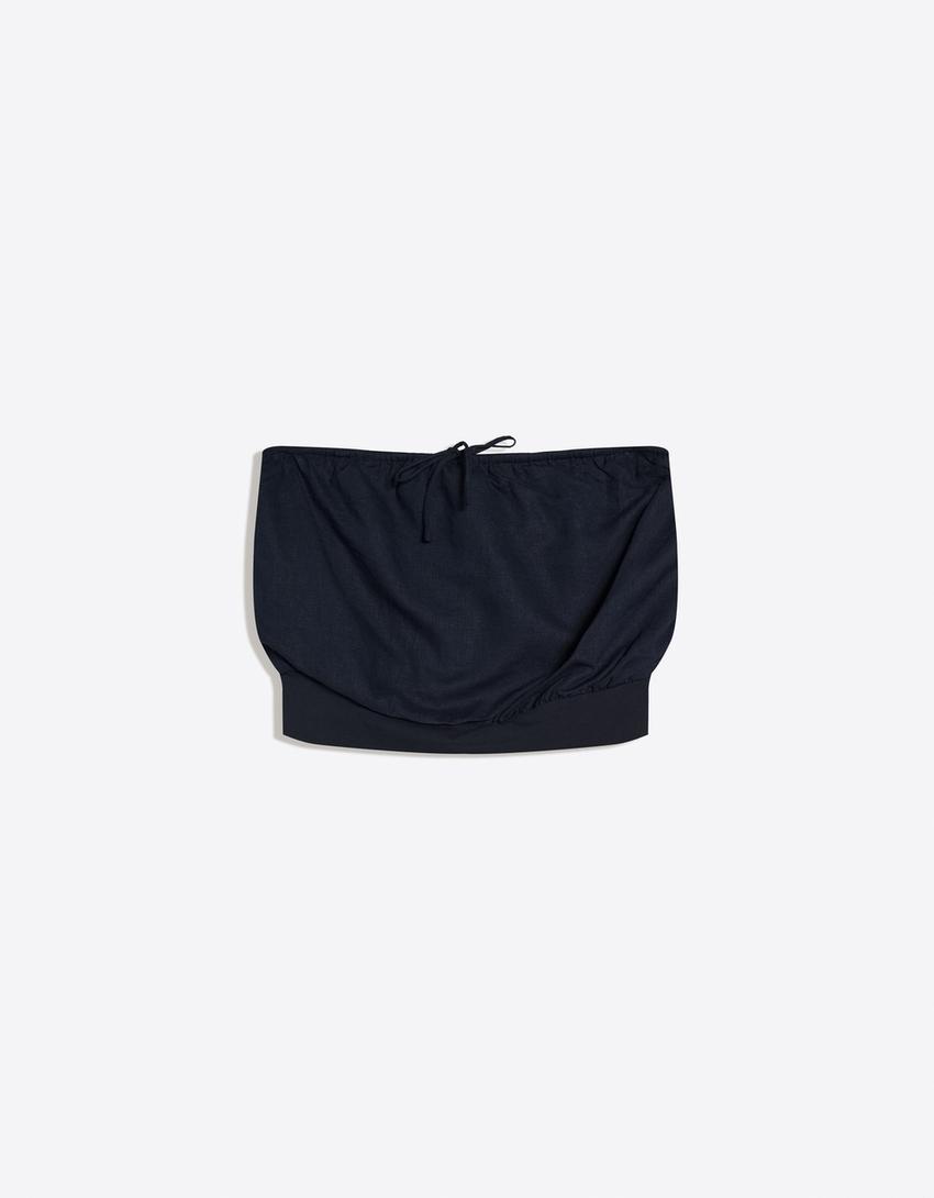 Keten bandeau top-Denizci mavisi