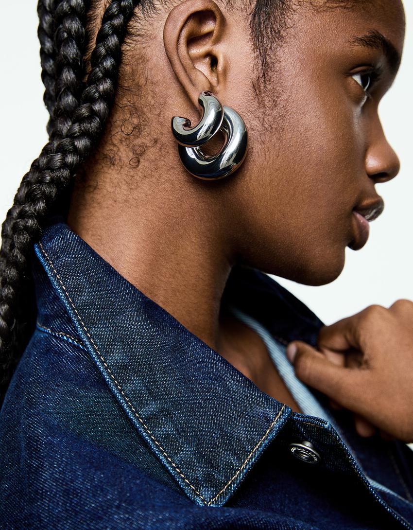 2’li gösterişli küpe seti - Signature Edition-Gümüş-1