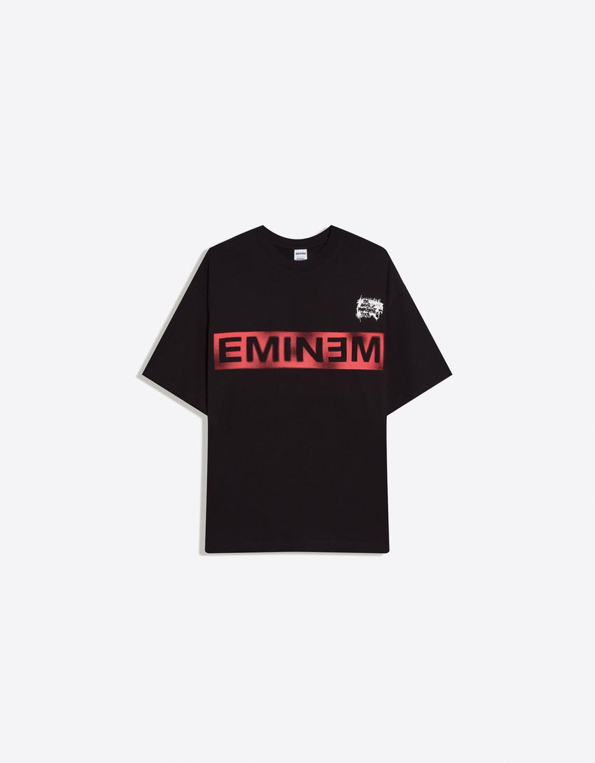 T-shirt manches courtes Eminem-Noir