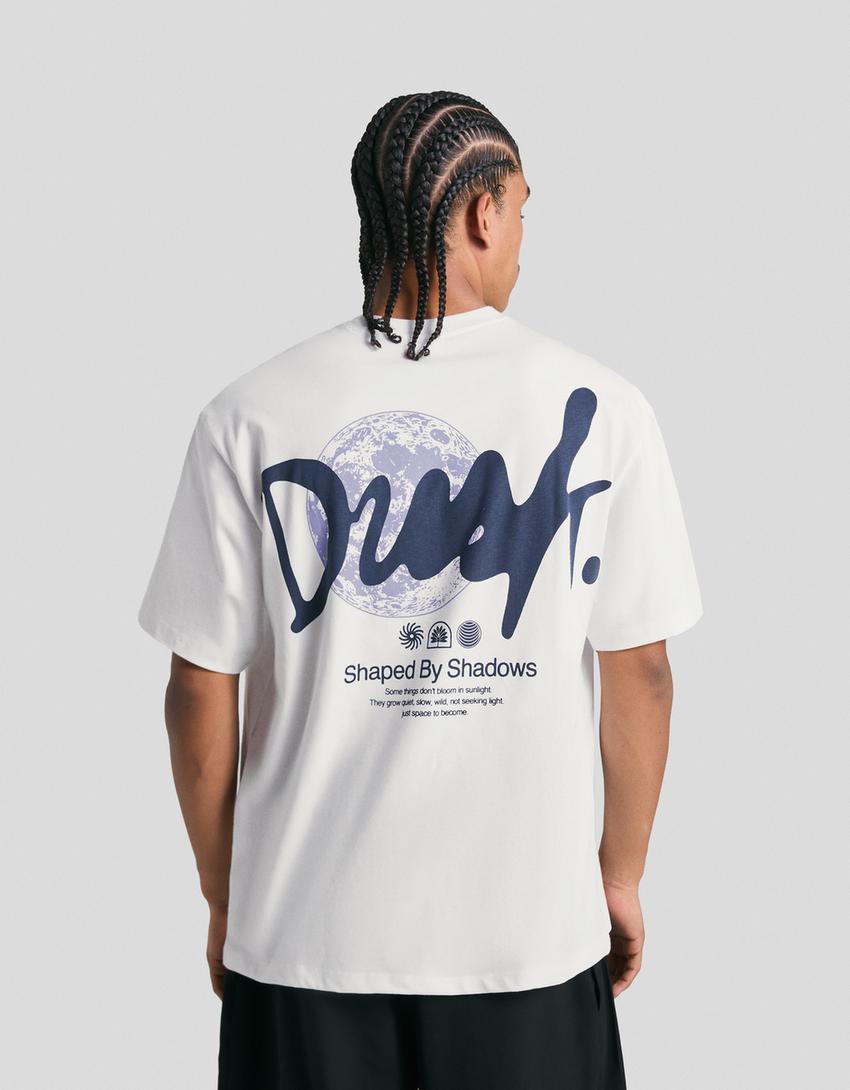 Camiseta manga corta print-Blanco