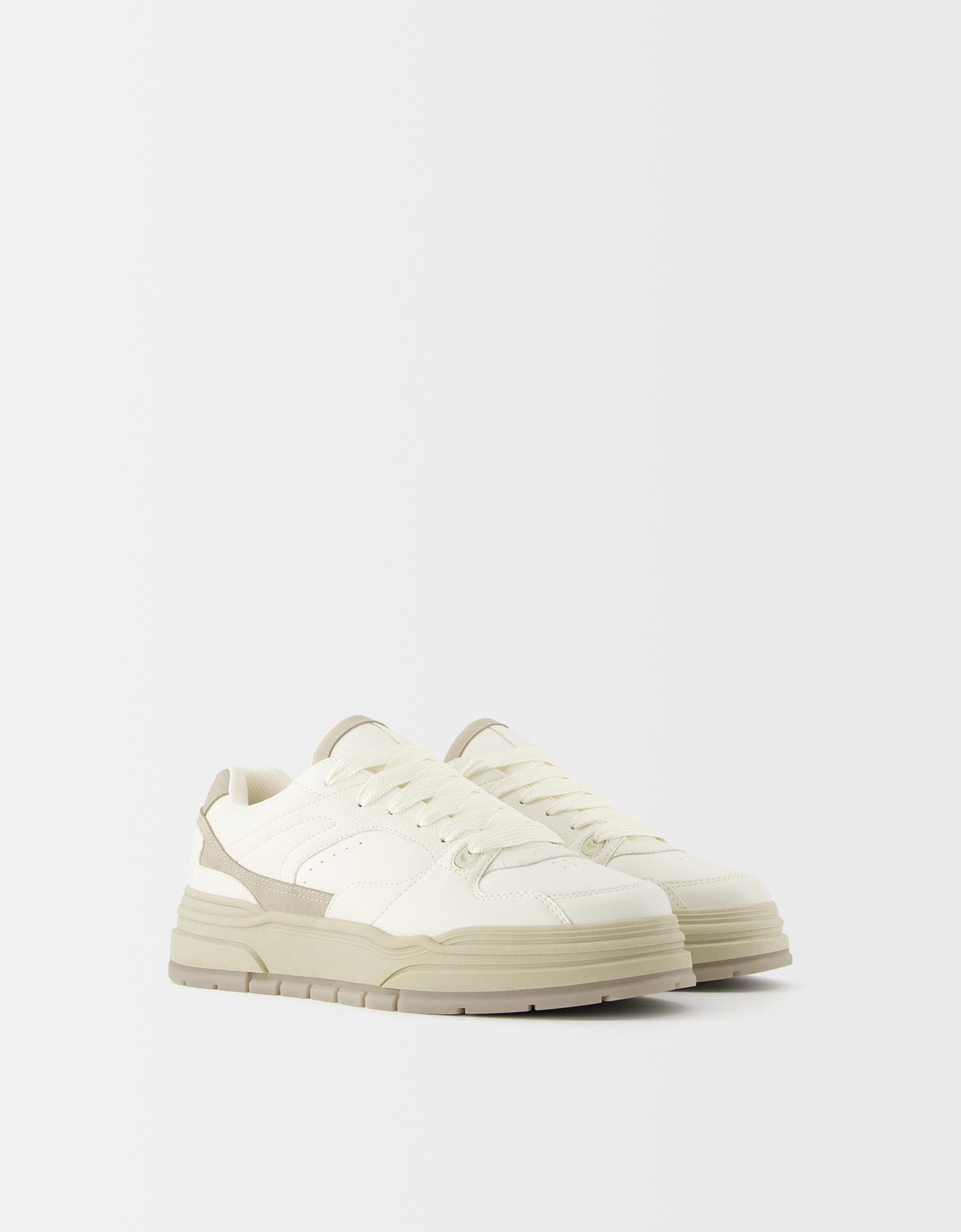 Bershka Sneakers Voluminose Uomo 39 Bianco