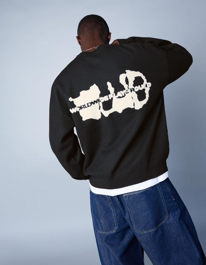 Printed jumper-Black