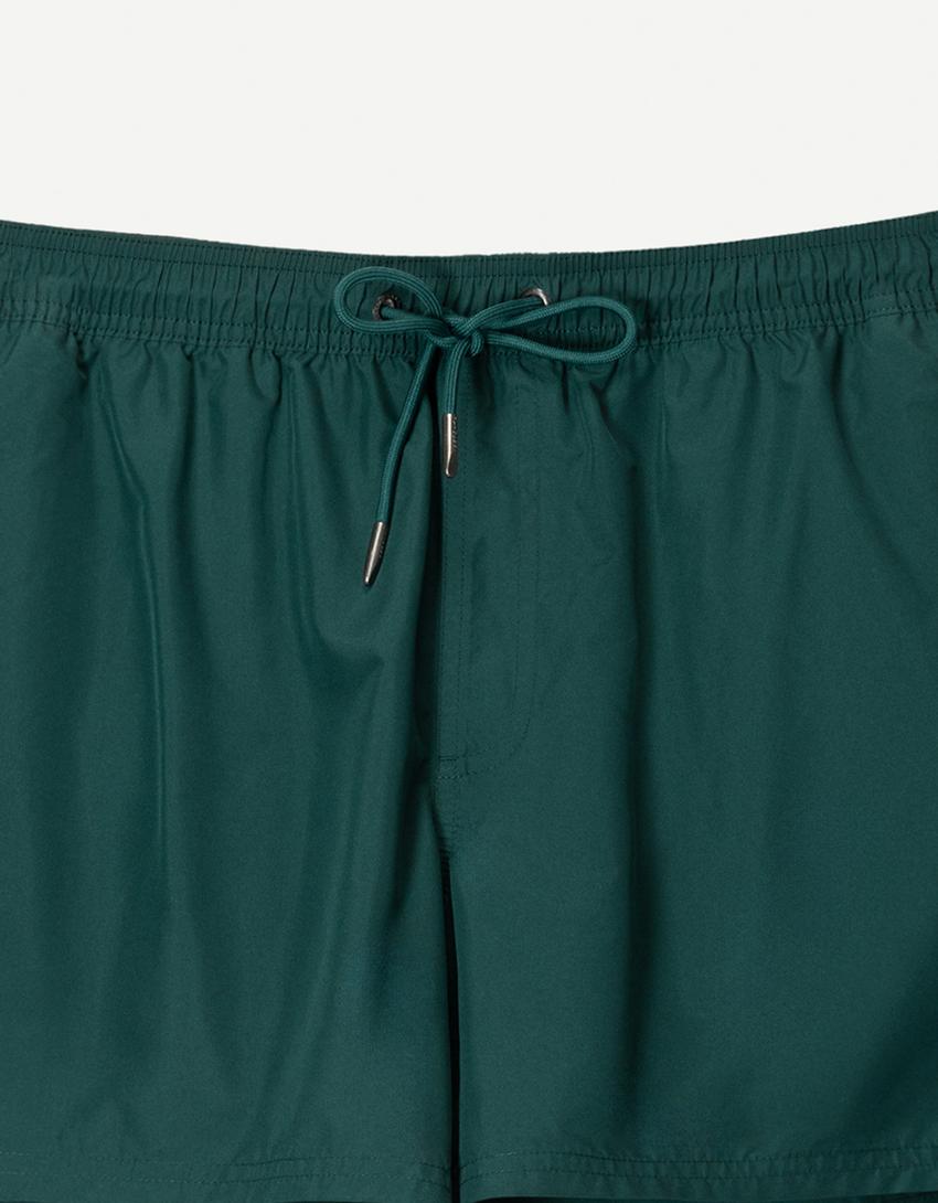 Plain swimming trunks-Green