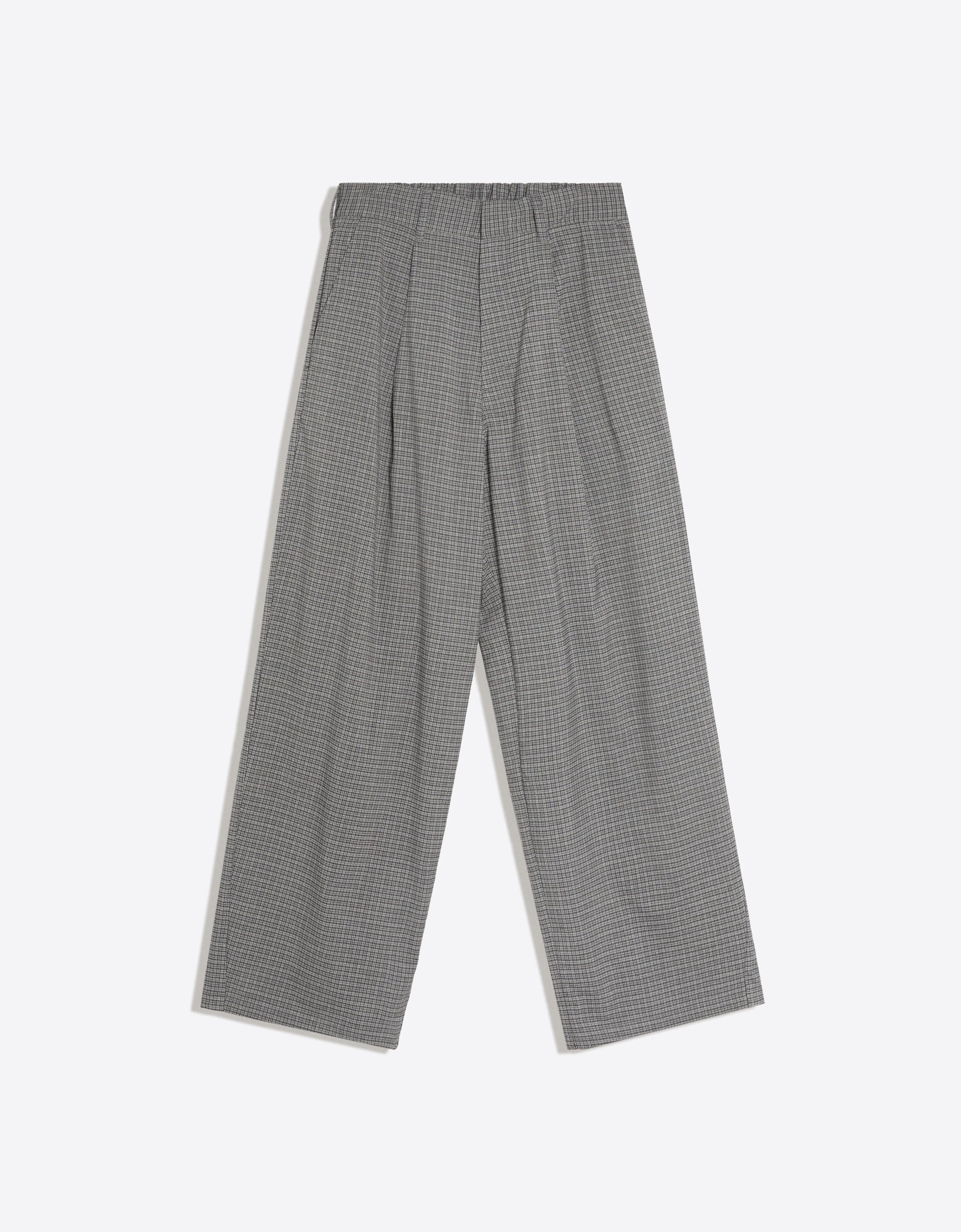 Baggy checked trousers — Mixed gray