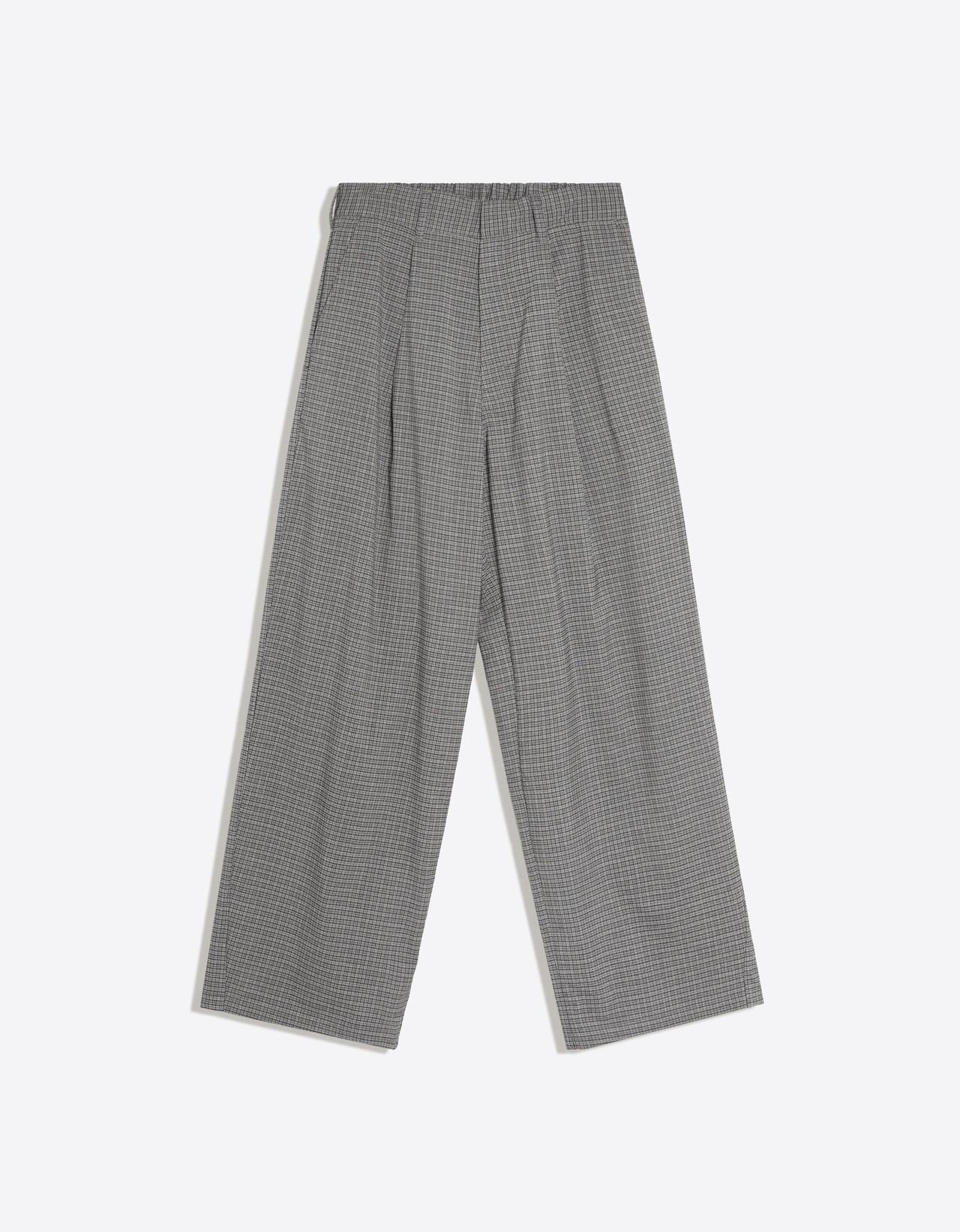 Baggy checked trousers — Mixed gray