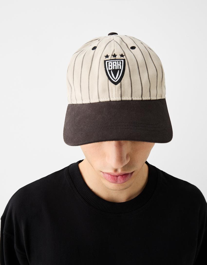 قبعة كاب متباينة-كريمي-3