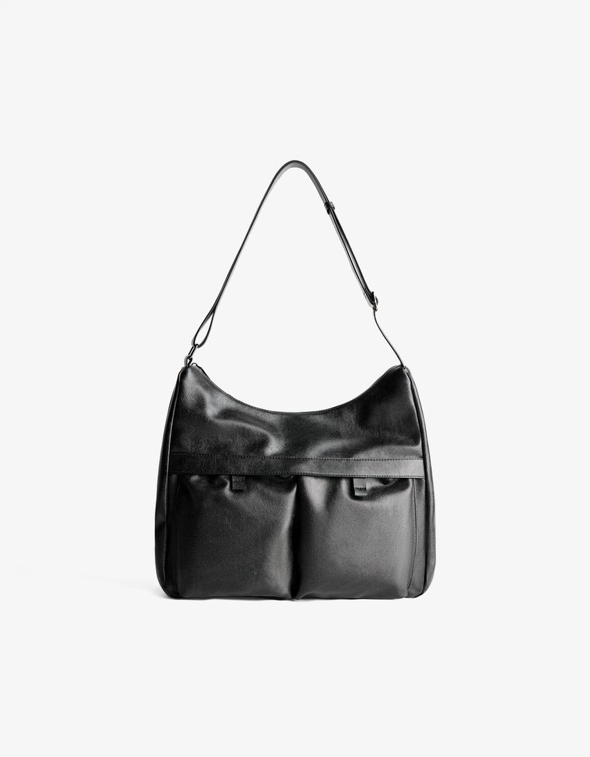 Mala bolsos frontais-Preto-0