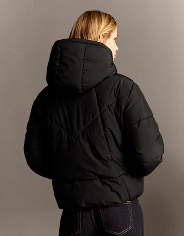 Puffer hooded jacket — Black 2