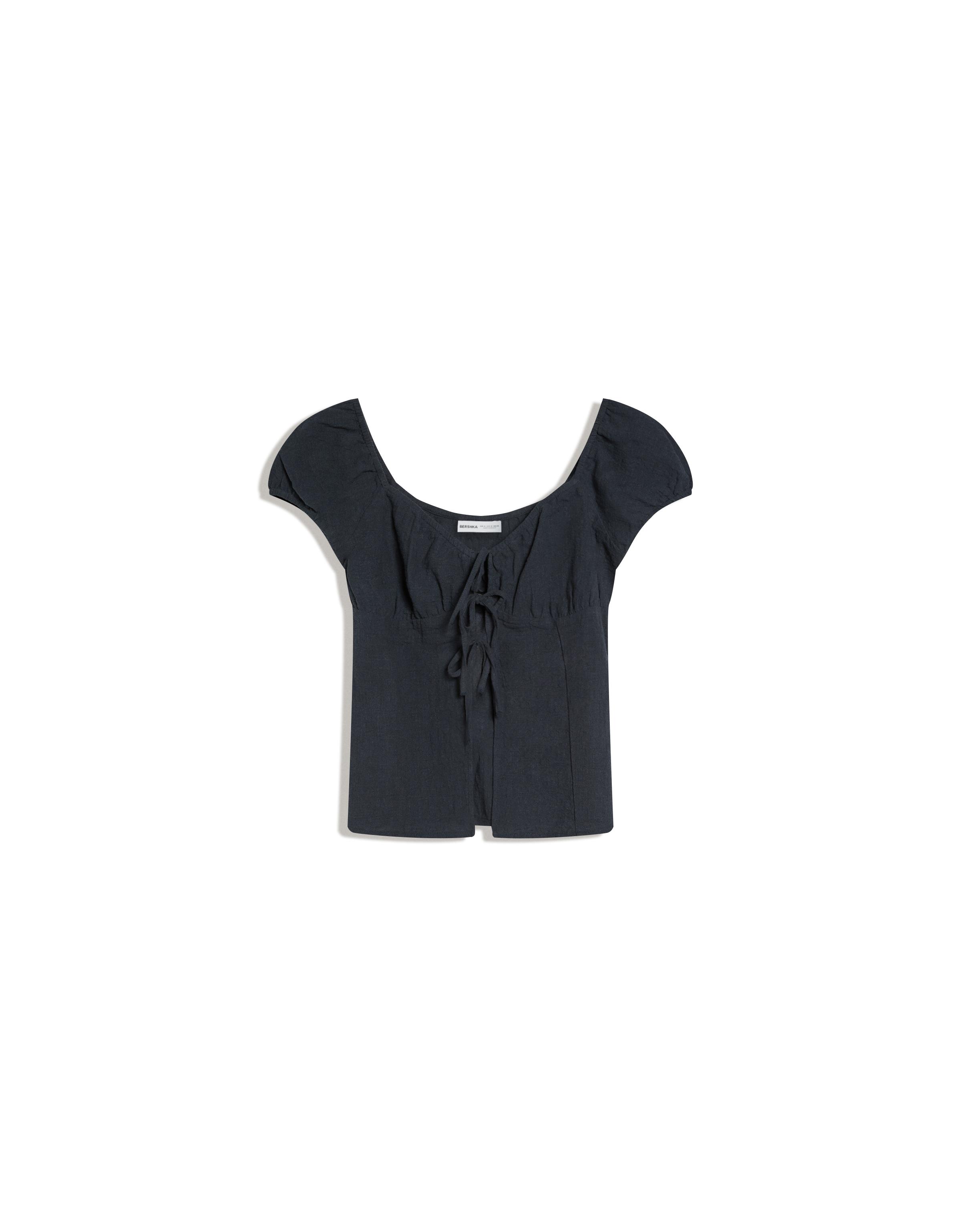 Fiyonklu rustik bluz