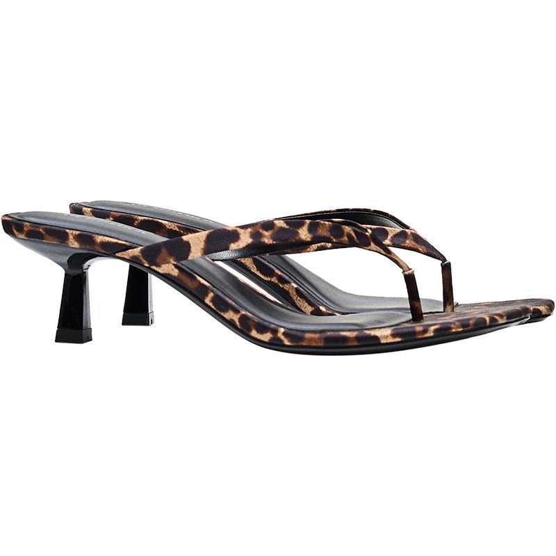 Thong heeled sandals — ANIMAL PRINT
