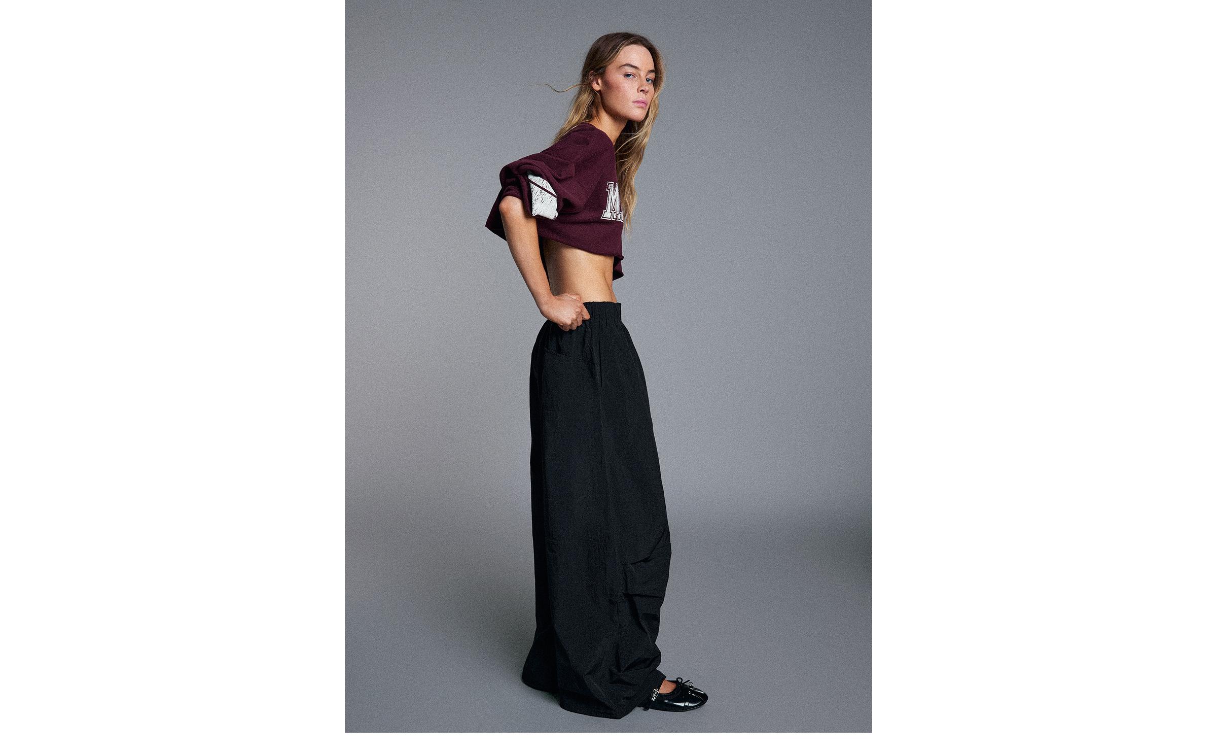 Technical parachute trousers — Black