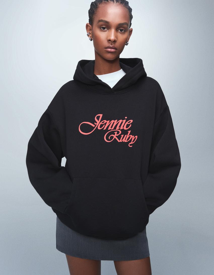 Suadoiro Jenny Ruby capucha print-Negro