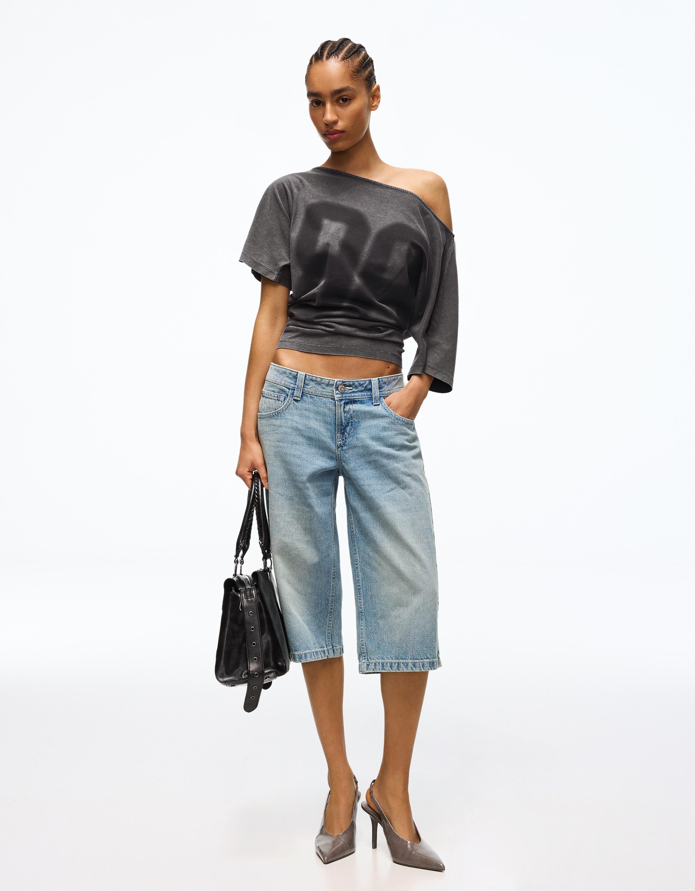 Asimetrik baskılı tişört - Görsel 20