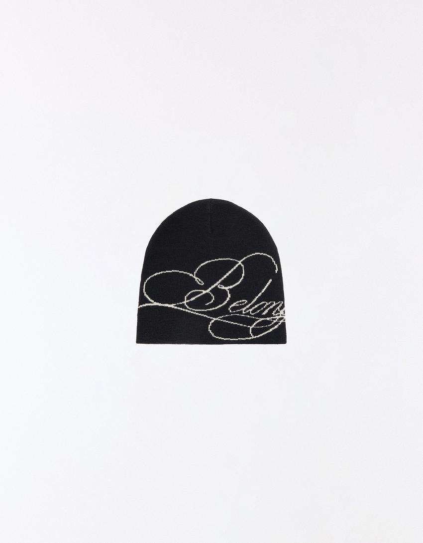 Knitted beanie-Black