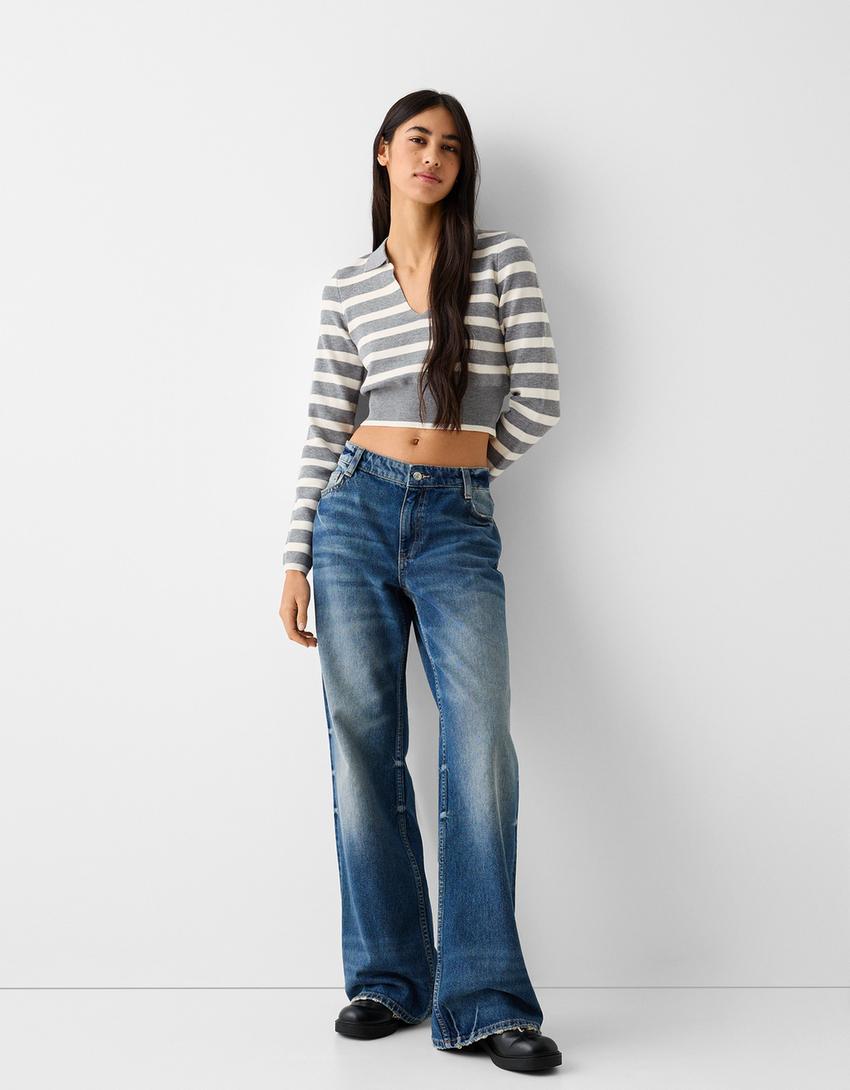 سويتر بياقة بولو-رمادي-3