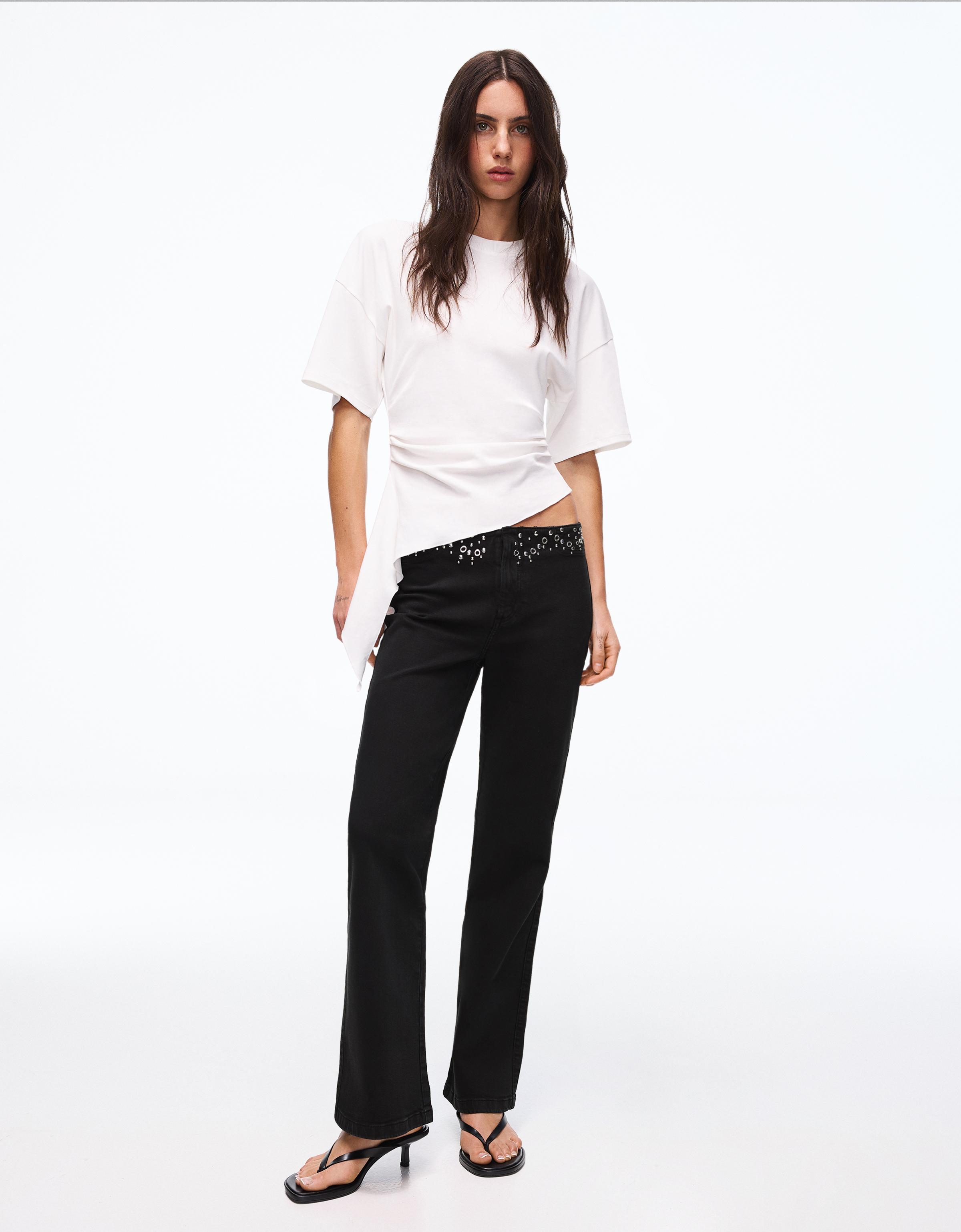 Studded waist trousers
