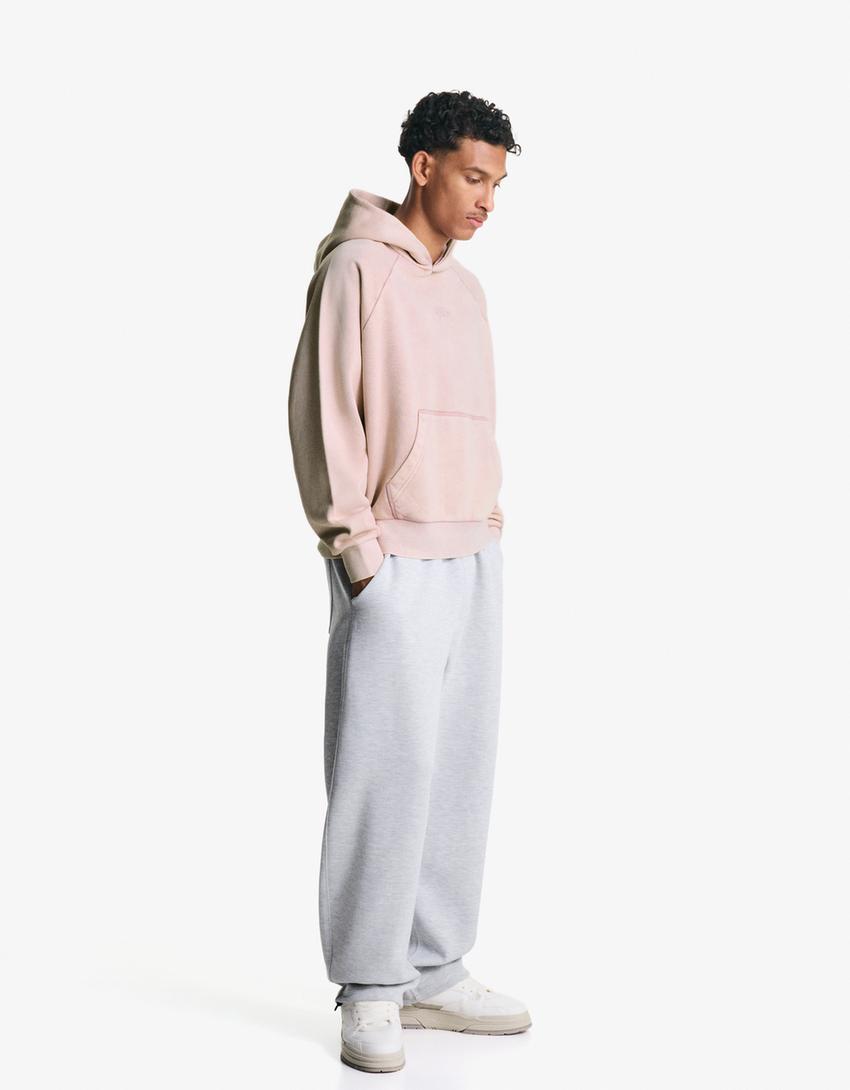 Boxy fit hoodie-Pink-3