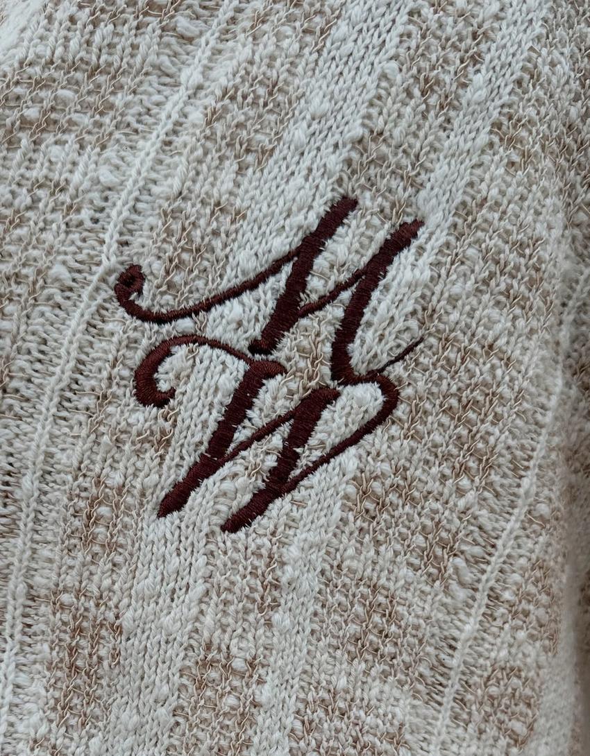 Jacke mit Strukturstickerei-Sandfarbe