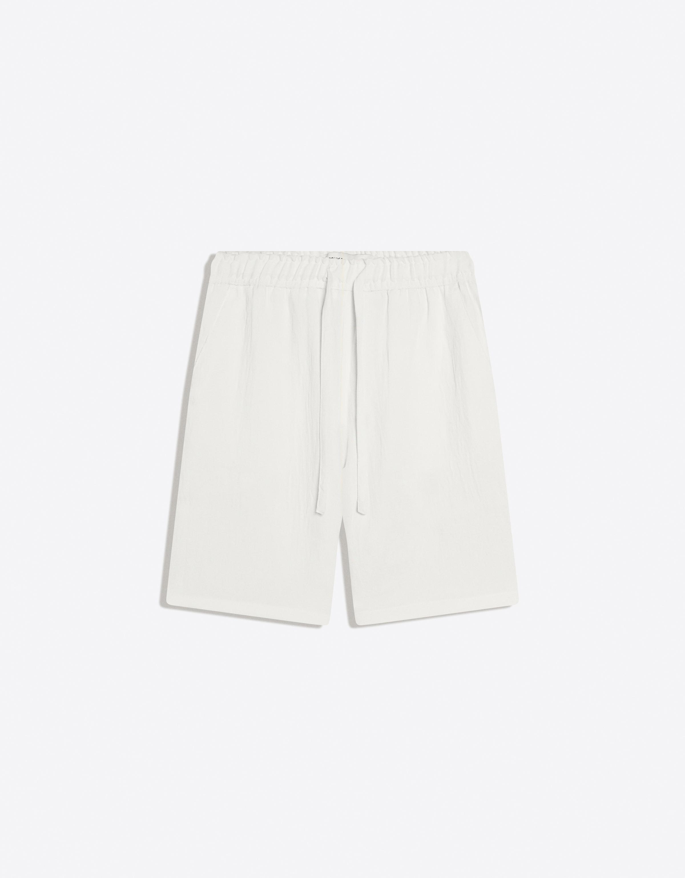 Rustic jogger Bermuda shorts — White
