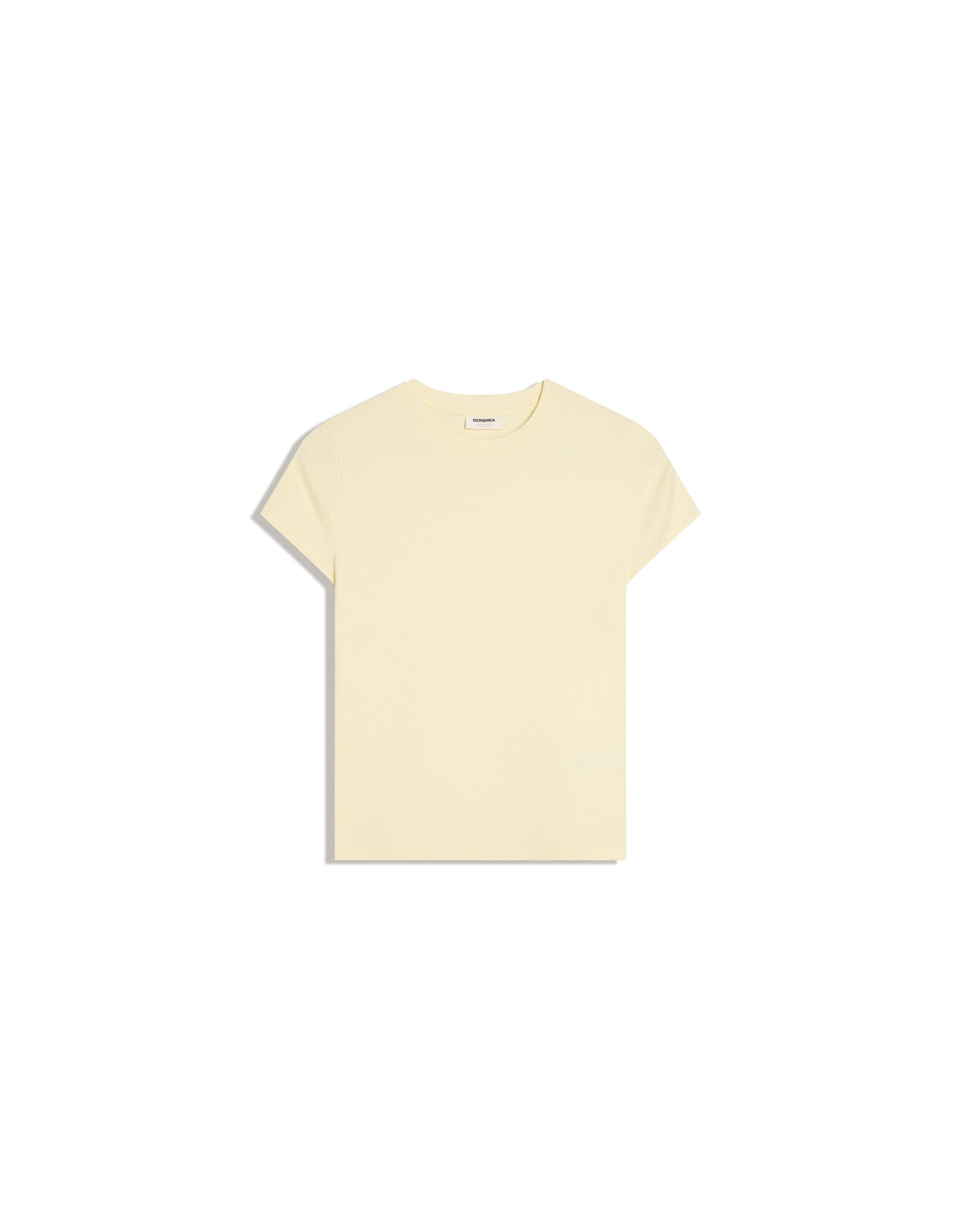 Short sleeve round neck T-shirt — Yellow