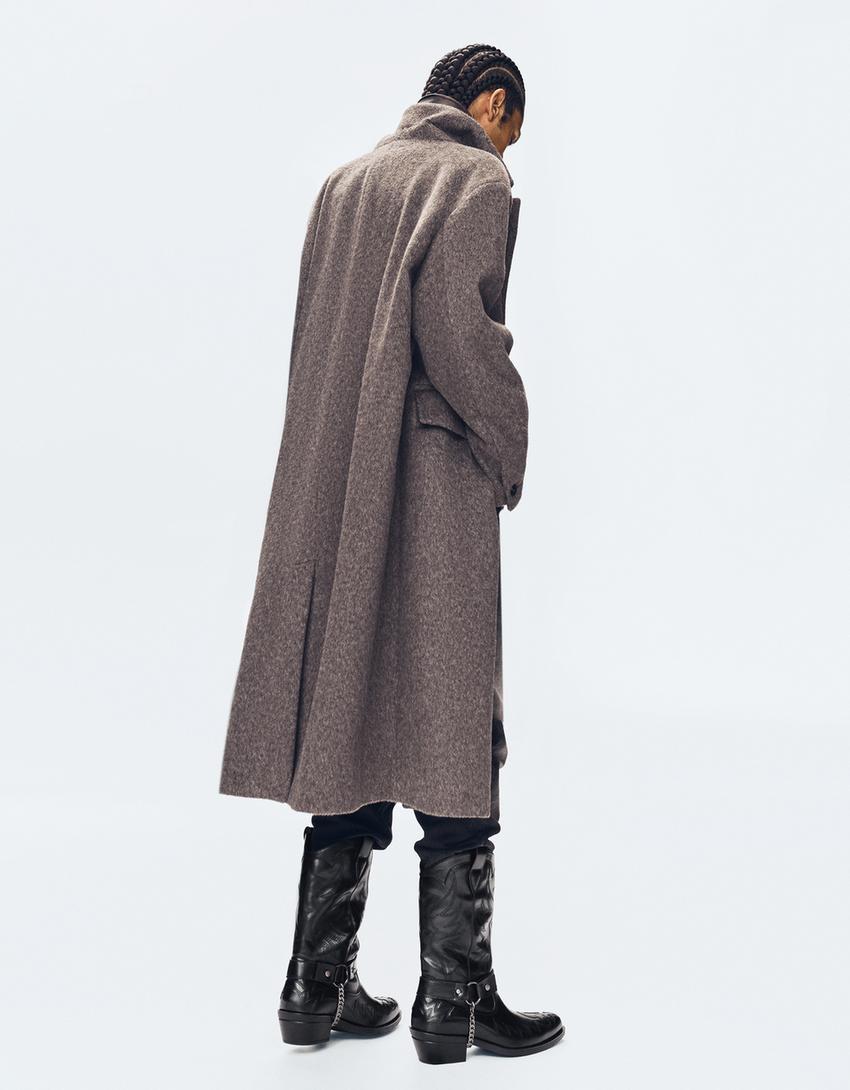 Bota cowboy detalle cadena-Negro