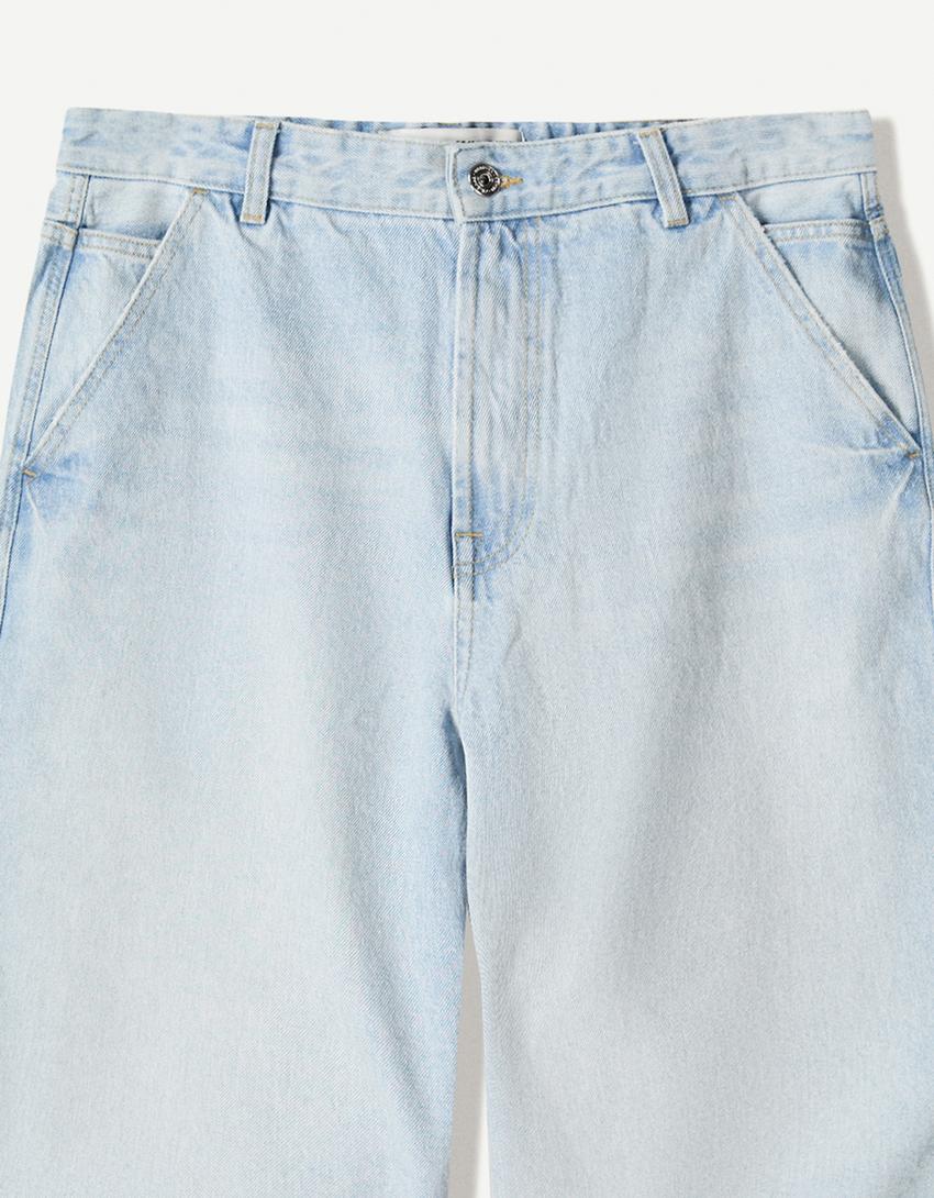 Bermuda denim skater-Bleu clair-2