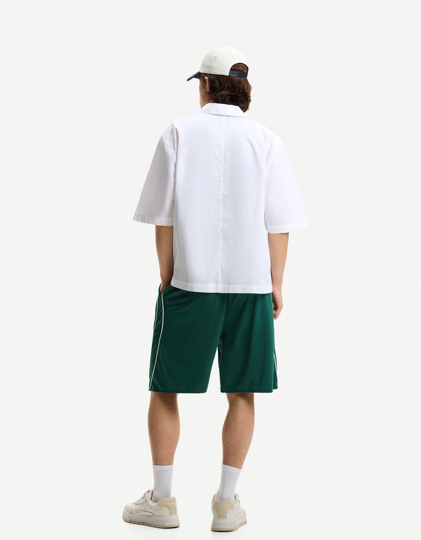 Mesh Bermuda shorts