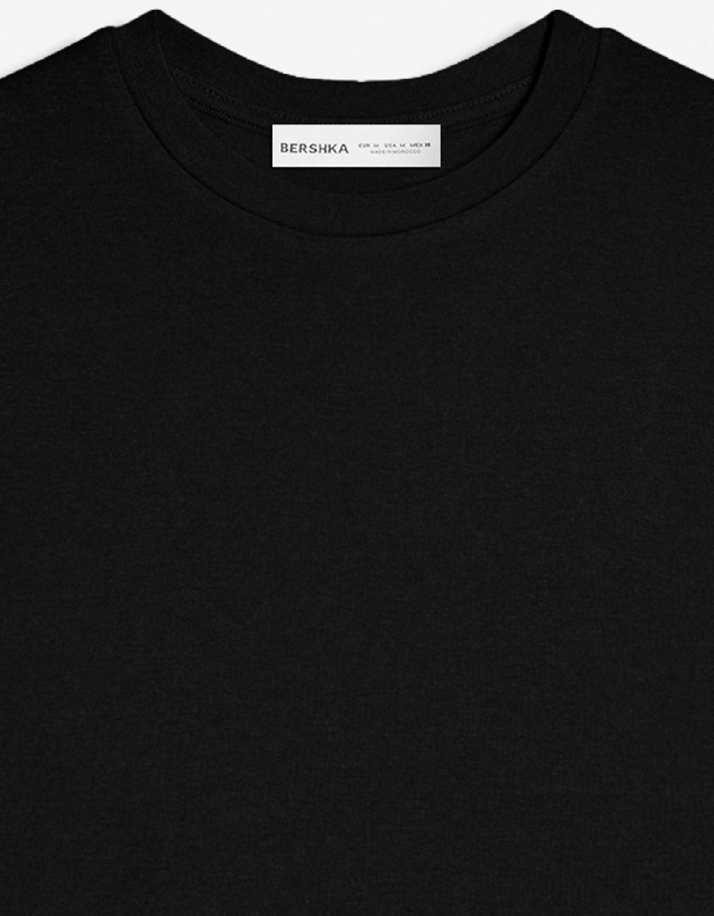 Short sleeve round neck T-shirt — Black