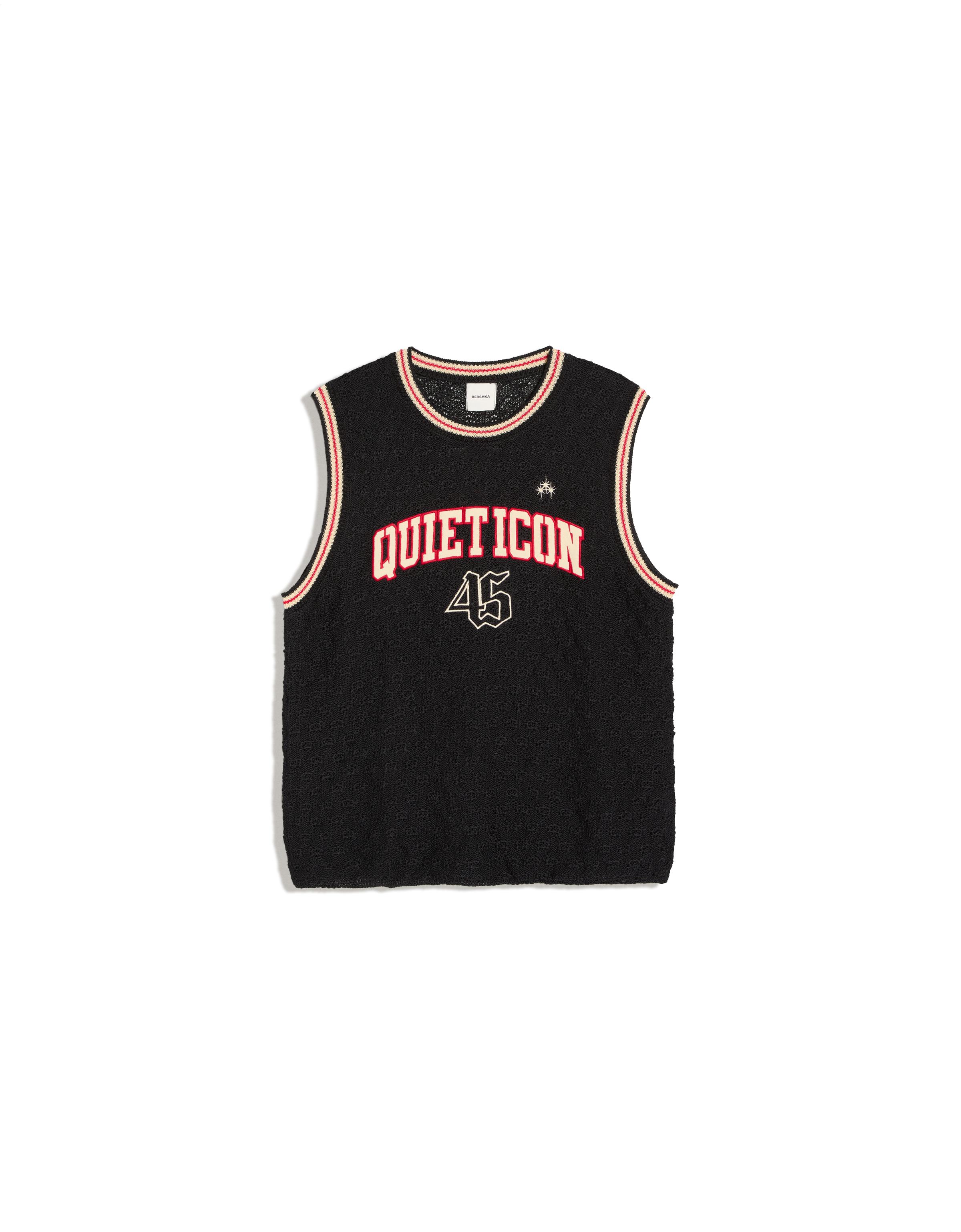 Retro strappy vest top — Black
