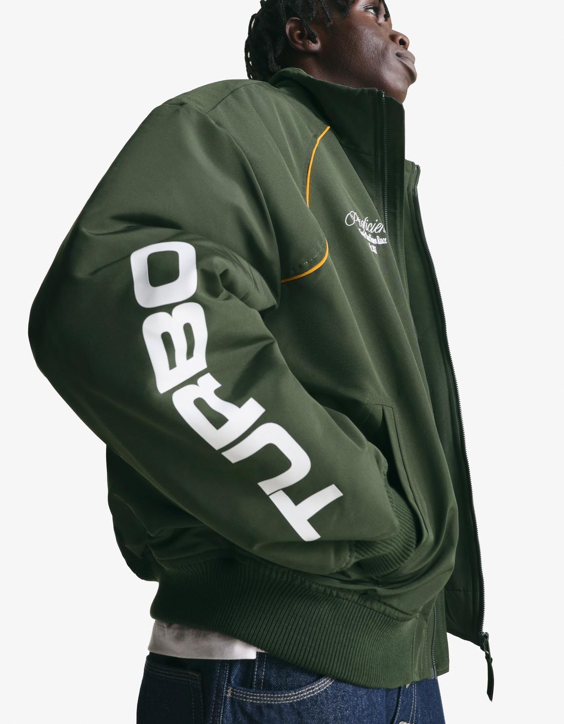 Embroidered technical jacket