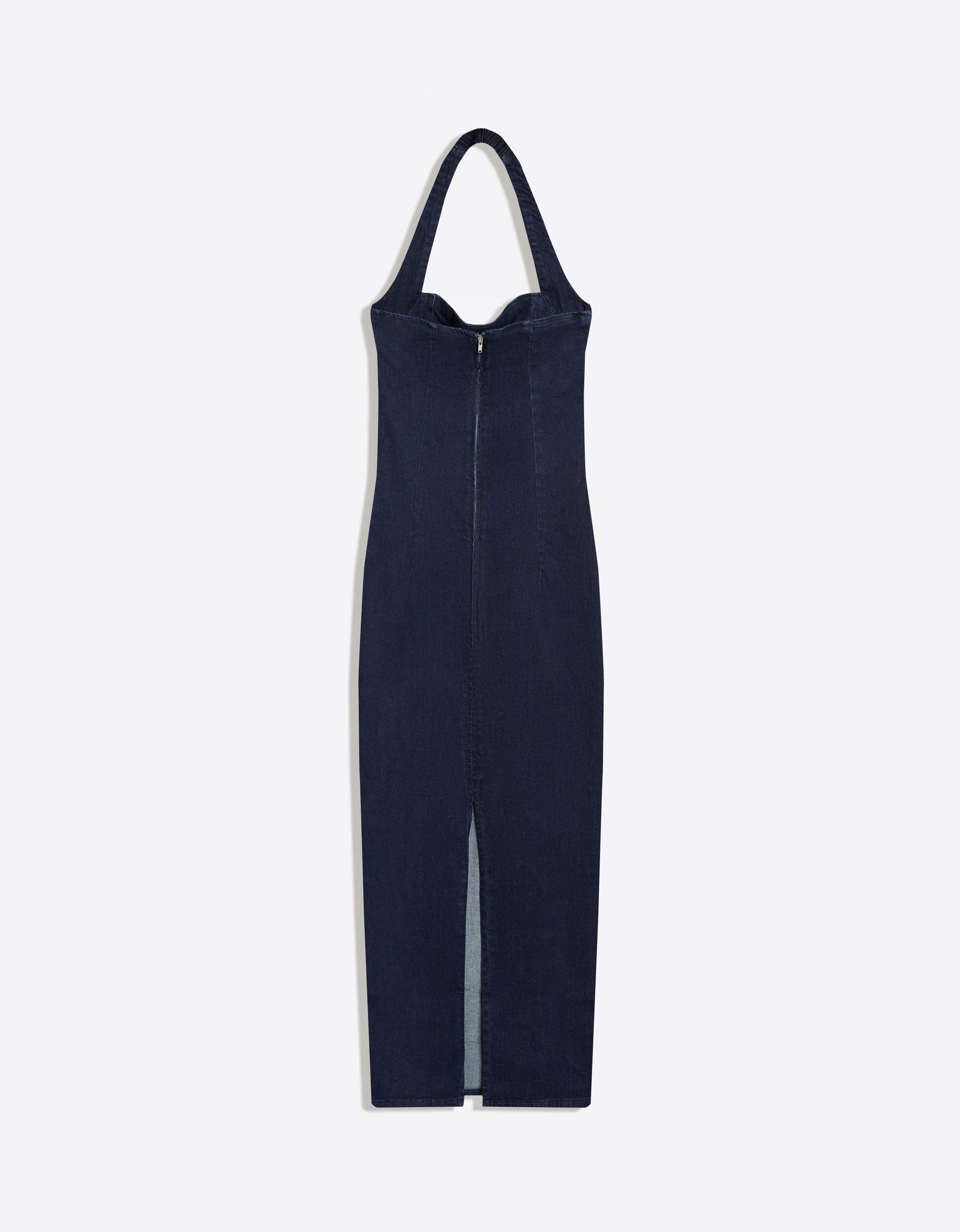 Denim midi dress