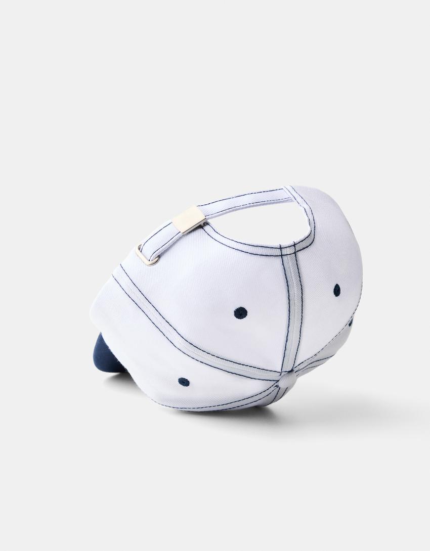 كاب بتطريز لوس أنجلوس-أبيض-3